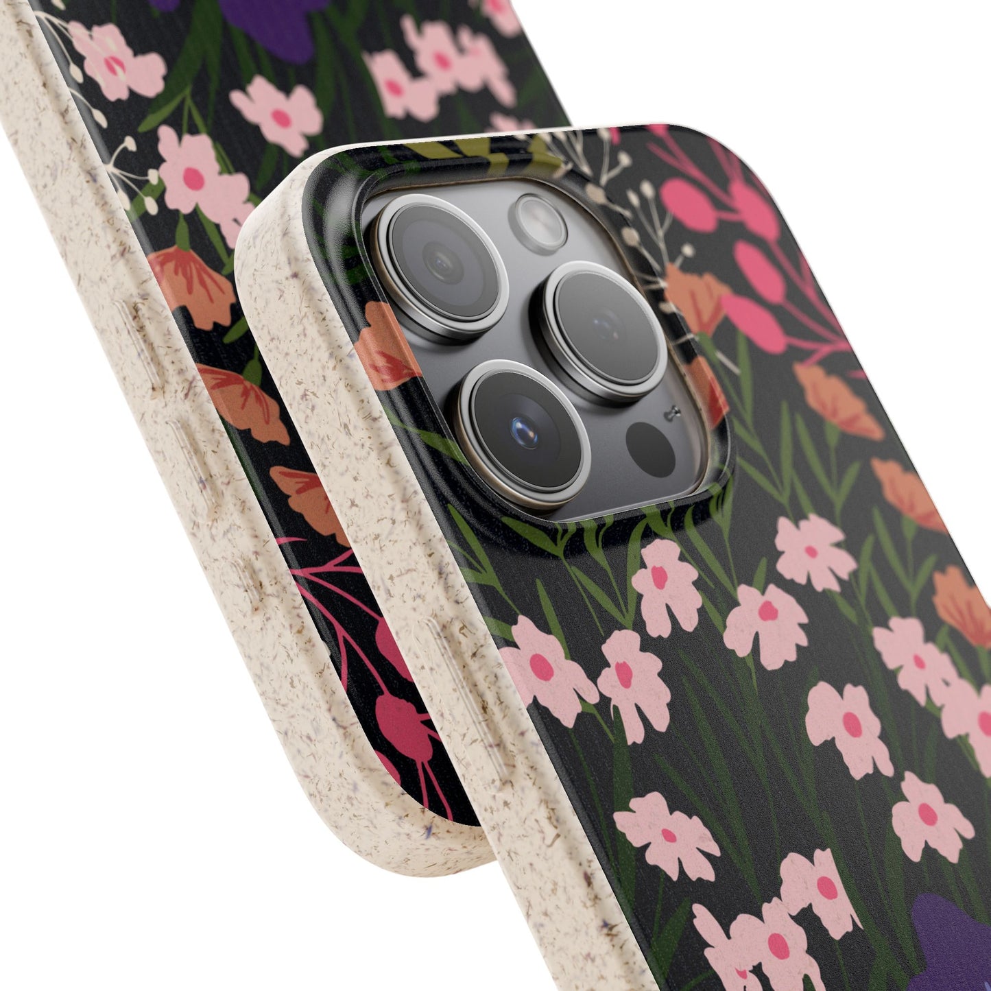 Floral Biodegradable Phone Case — Purple Wildflower Eco Phone Cover