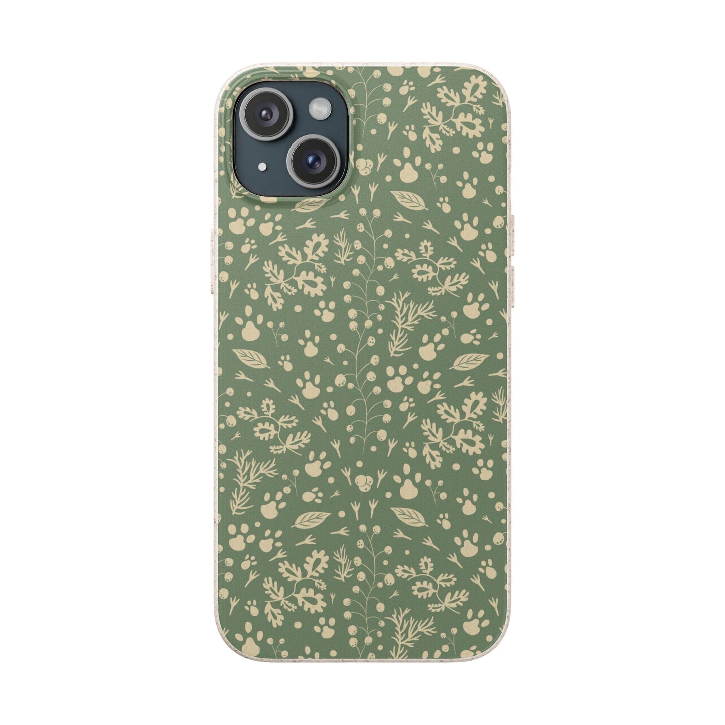 Biodegradable Floral Phone Case — Eco-Friendly Pleasant Green Wildflower Protection