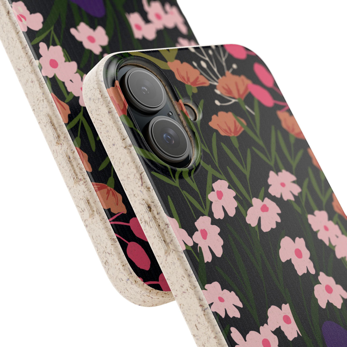 Floral Biodegradable Phone Case — Purple Wildflower Eco Phone Cover
