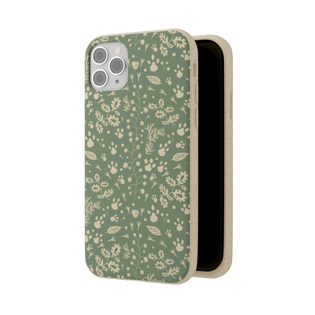 Biodegradable Floral Phone Case — Eco-Friendly Pleasant Green Wildflower Protection