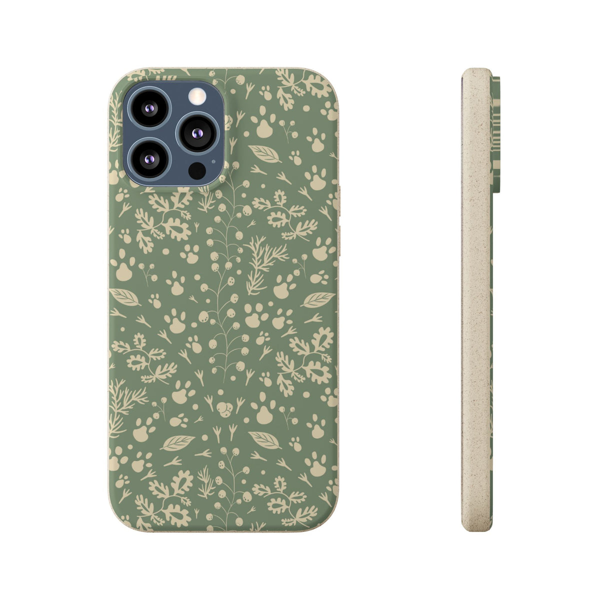 Biodegradable Floral Phone Case — Eco-Friendly Pleasant Green Wildflower Protection