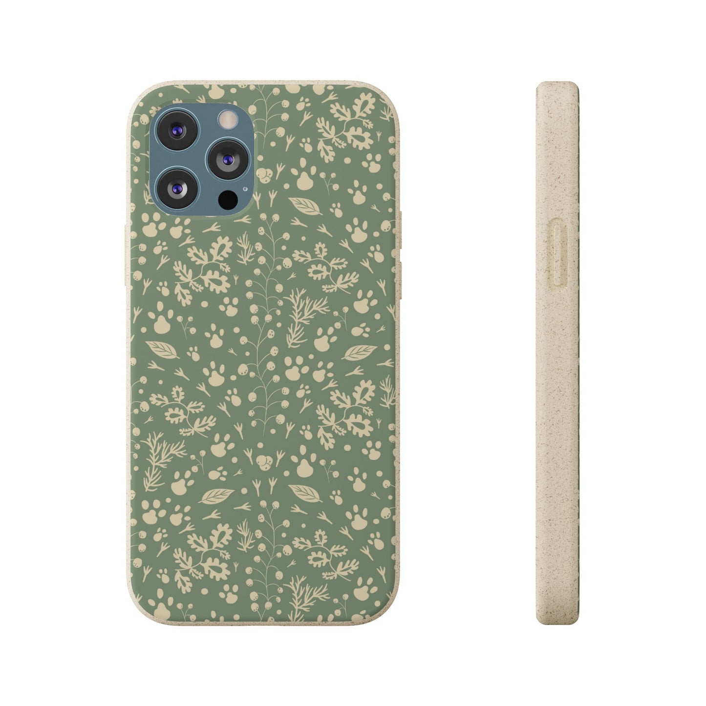 Biodegradable Floral Phone Case — Eco-Friendly Pleasant Green Wildflower Protection