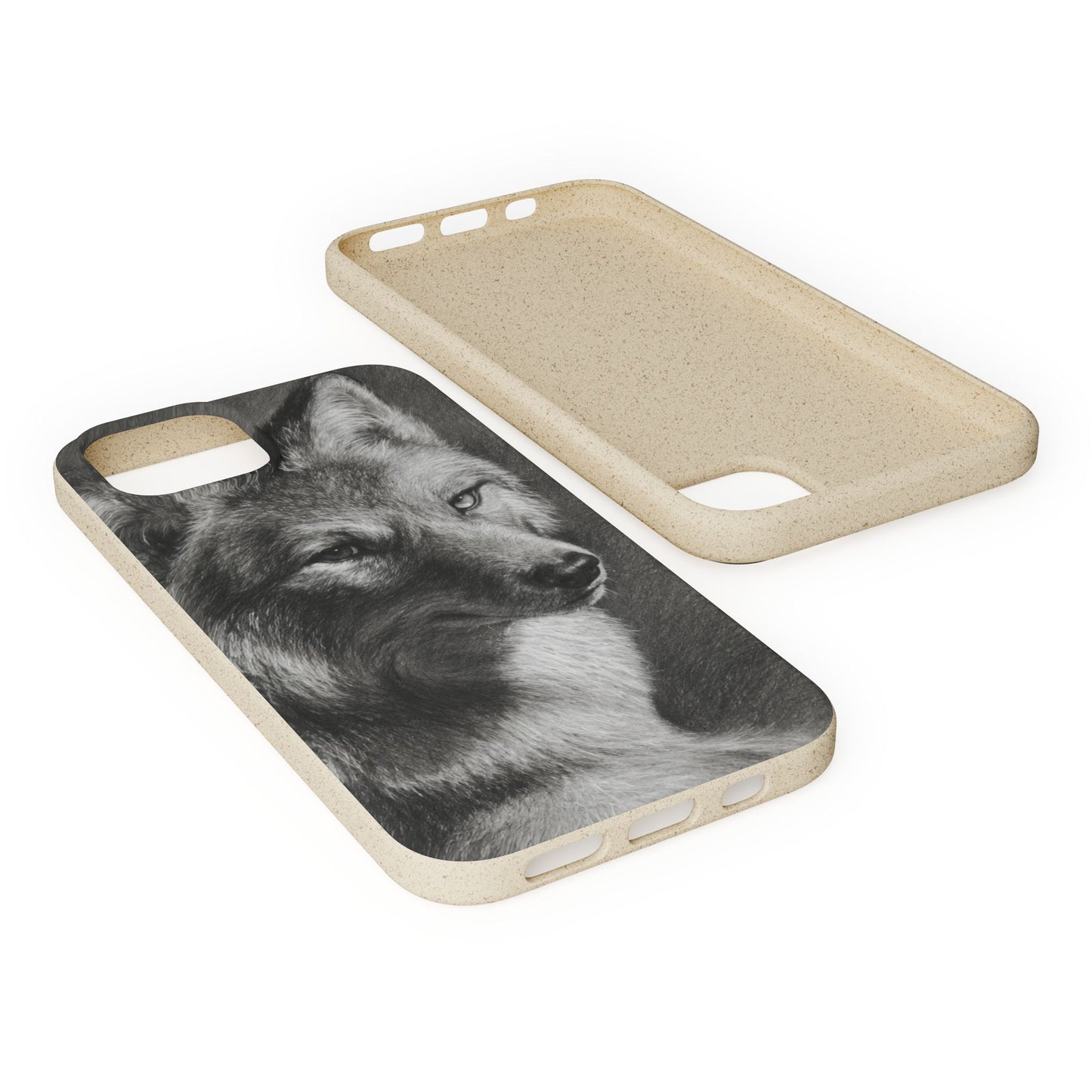 Wolf Portrait Biodegradable Phone Case — Eco-Friendly iPhone Cover