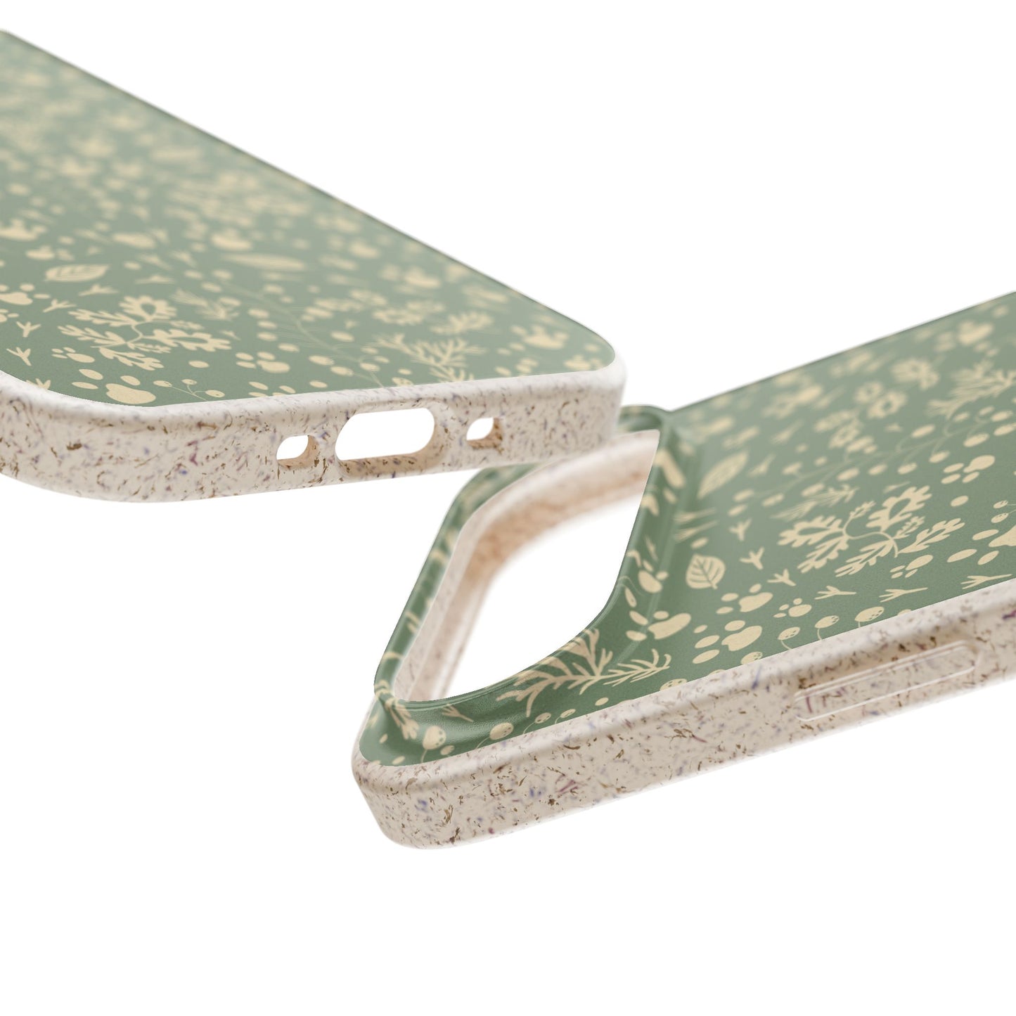 Biodegradable Floral Phone Case — Eco-Friendly Pleasant Green Wildflower Protection