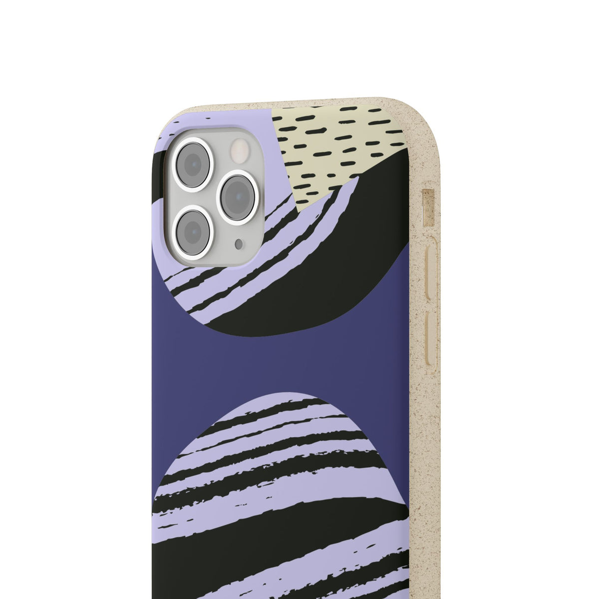 Biodegradable Phone Case — Abstract Striped Circles Eco Cover