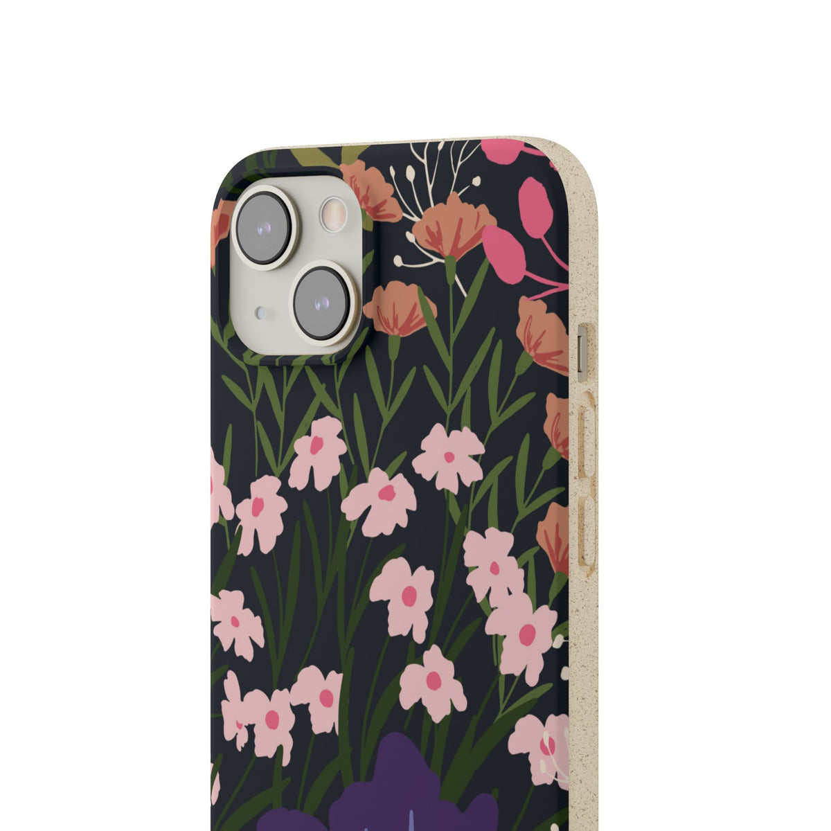 Floral Biodegradable Phone Case — Purple Wildflower Eco Phone Cover