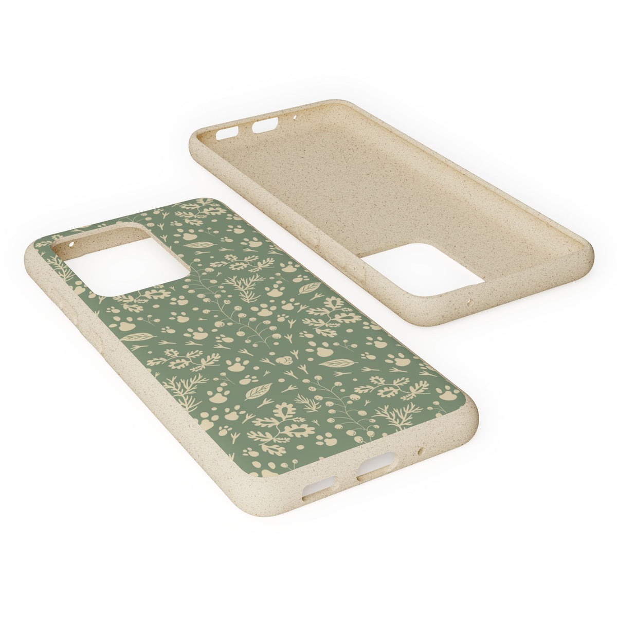 Biodegradable Floral Phone Case — Eco-Friendly Pleasant Green Wildflower Protection