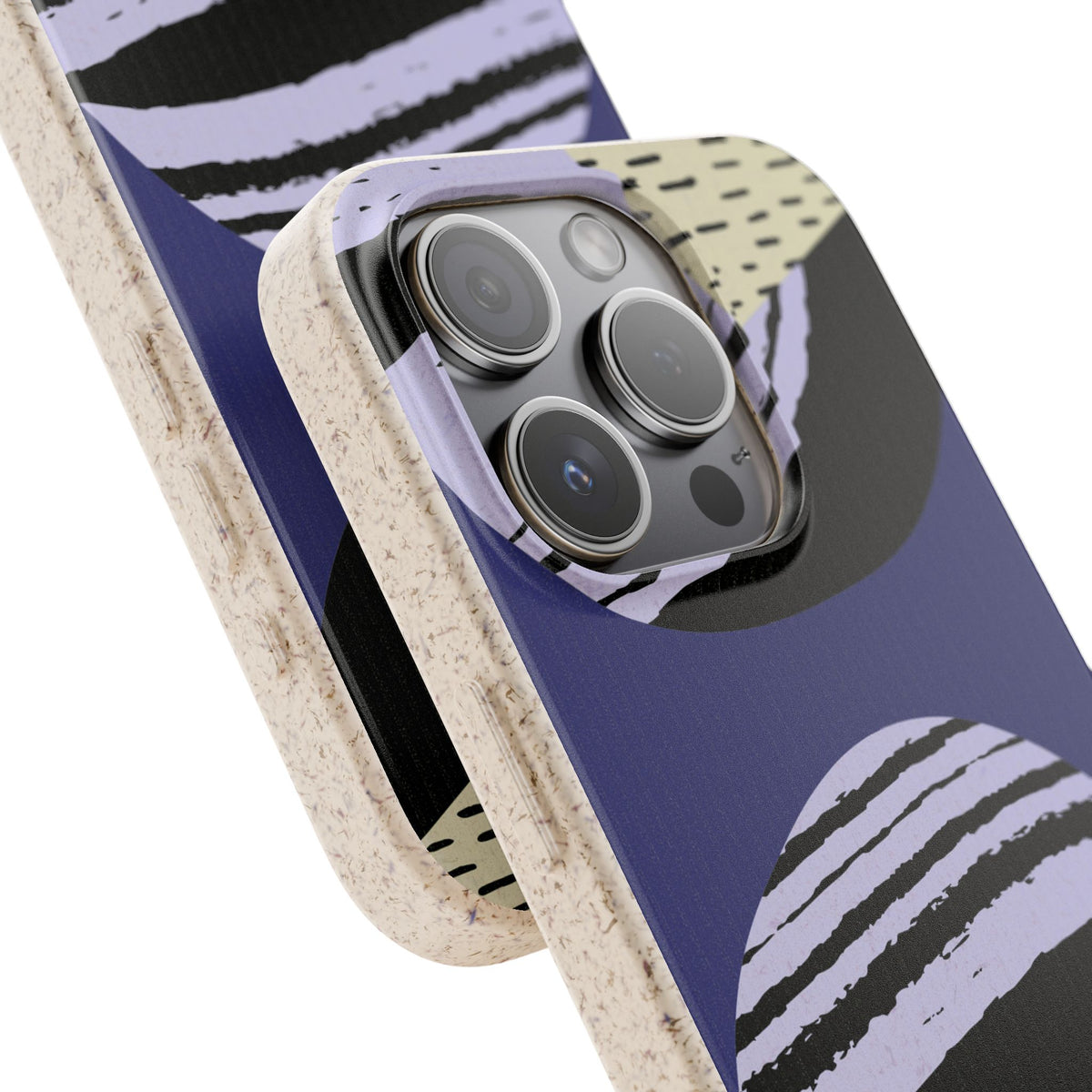 Biodegradable Phone Case — Abstract Striped Circles Eco Cover