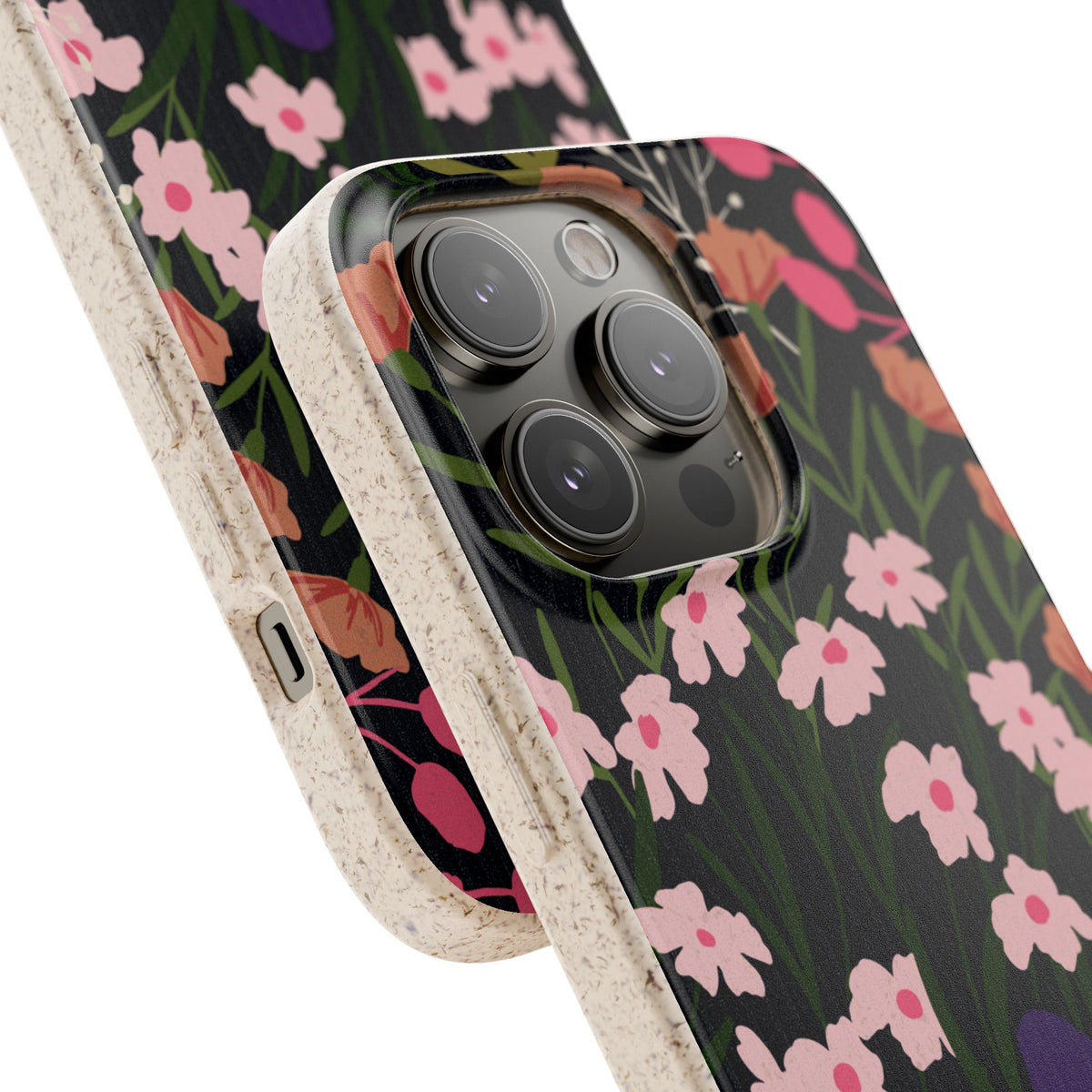 Floral Biodegradable Phone Case — Purple Wildflower Eco Phone Cover