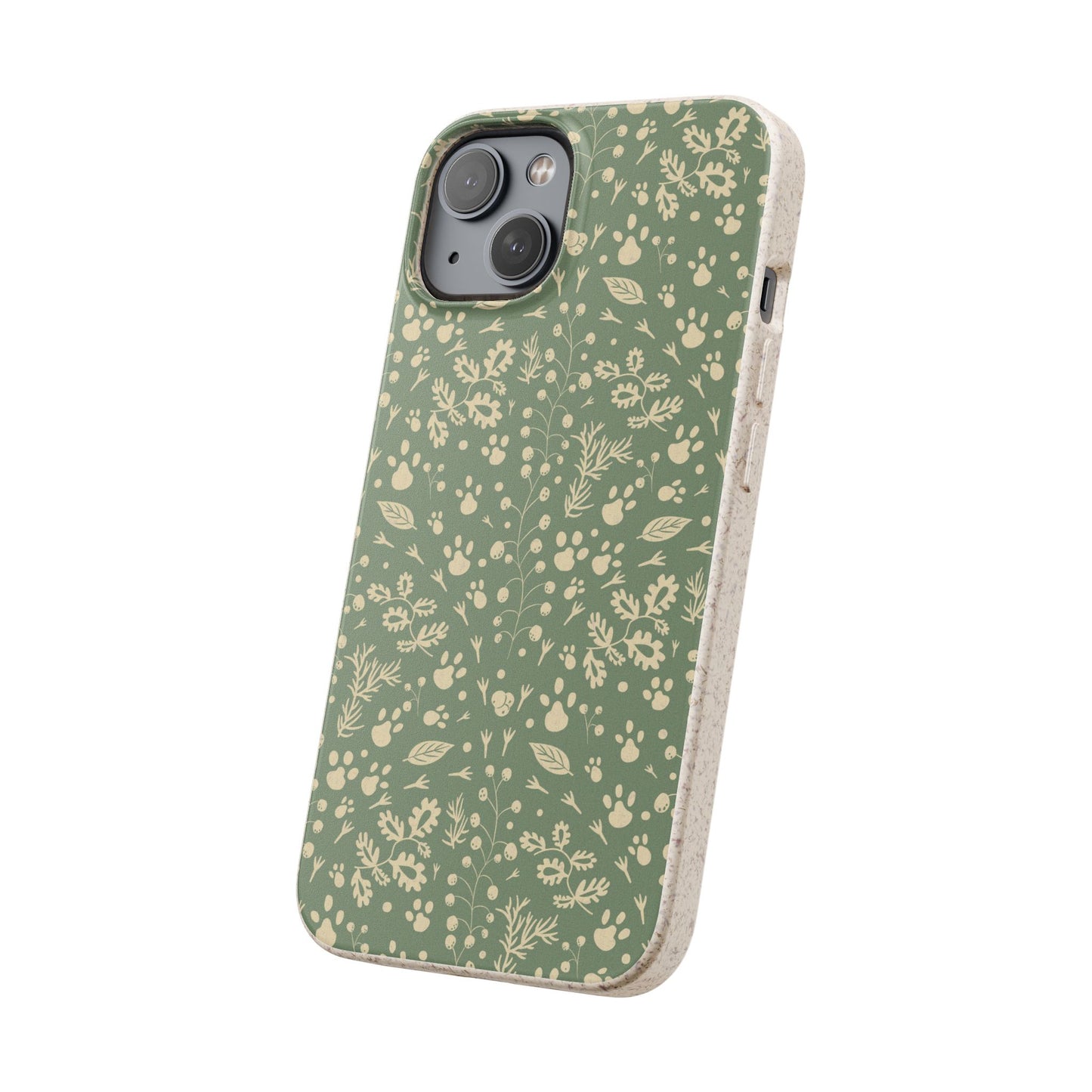 Biodegradable Floral Phone Case — Eco-Friendly Pleasant Green Wildflower Protection