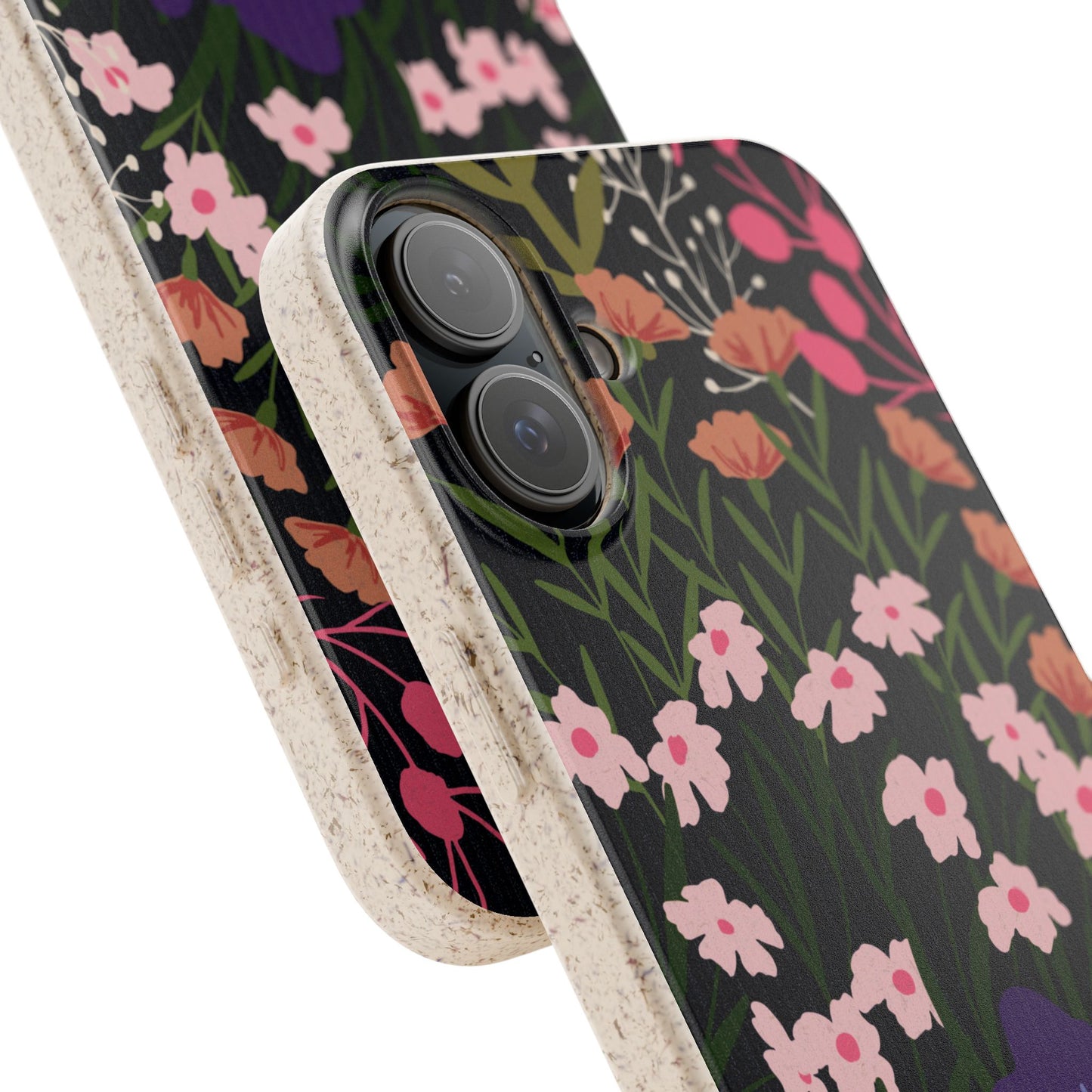 Floral Biodegradable Phone Case — Purple Wildflower Eco Phone Cover