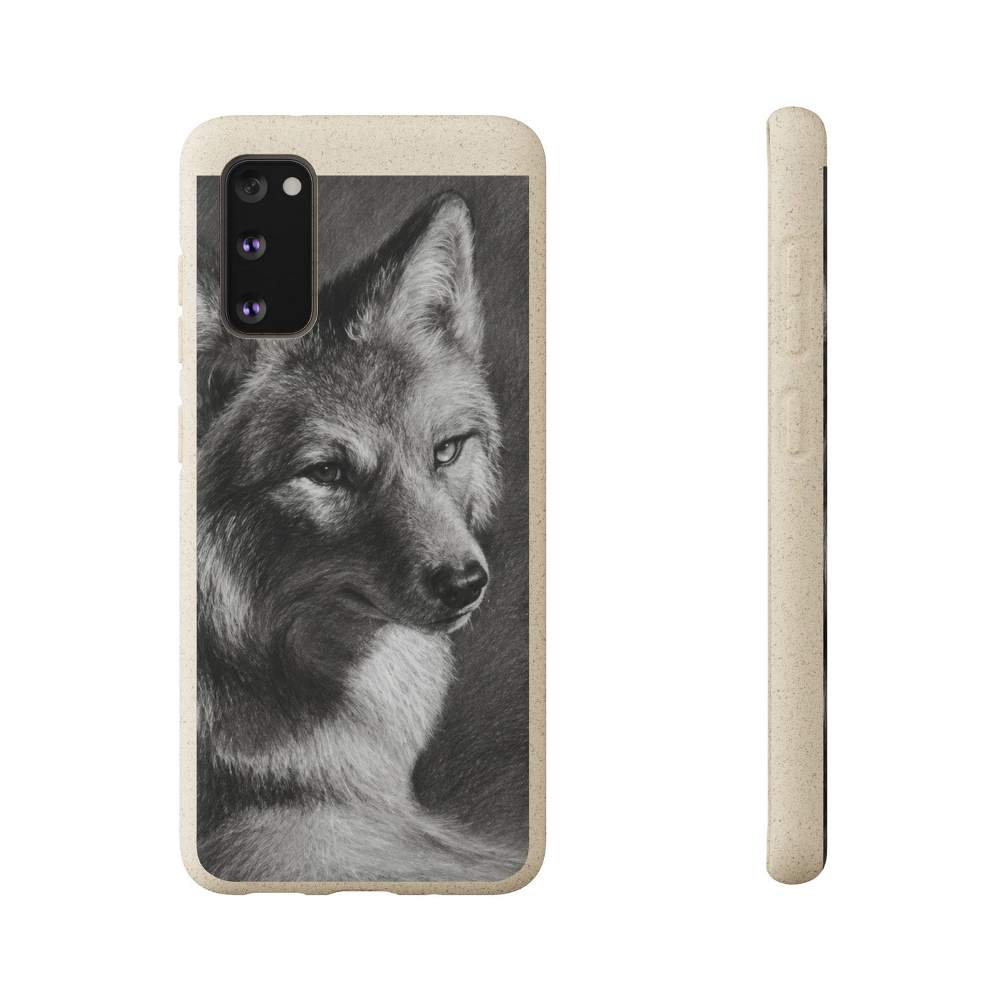 Wolf Portrait Biodegradable Phone Case — Eco-Friendly iPhone Cover