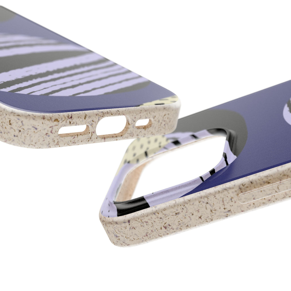 Biodegradable Phone Case — Abstract Striped Circles Eco Cover