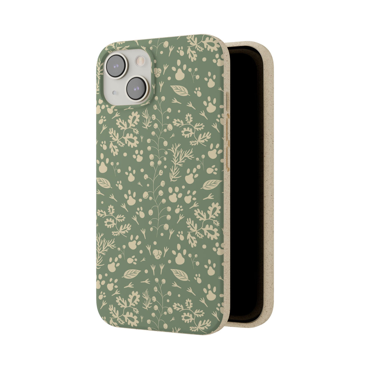 Biodegradable Floral Phone Case — Eco-Friendly Pleasant Green Wildflower Protection