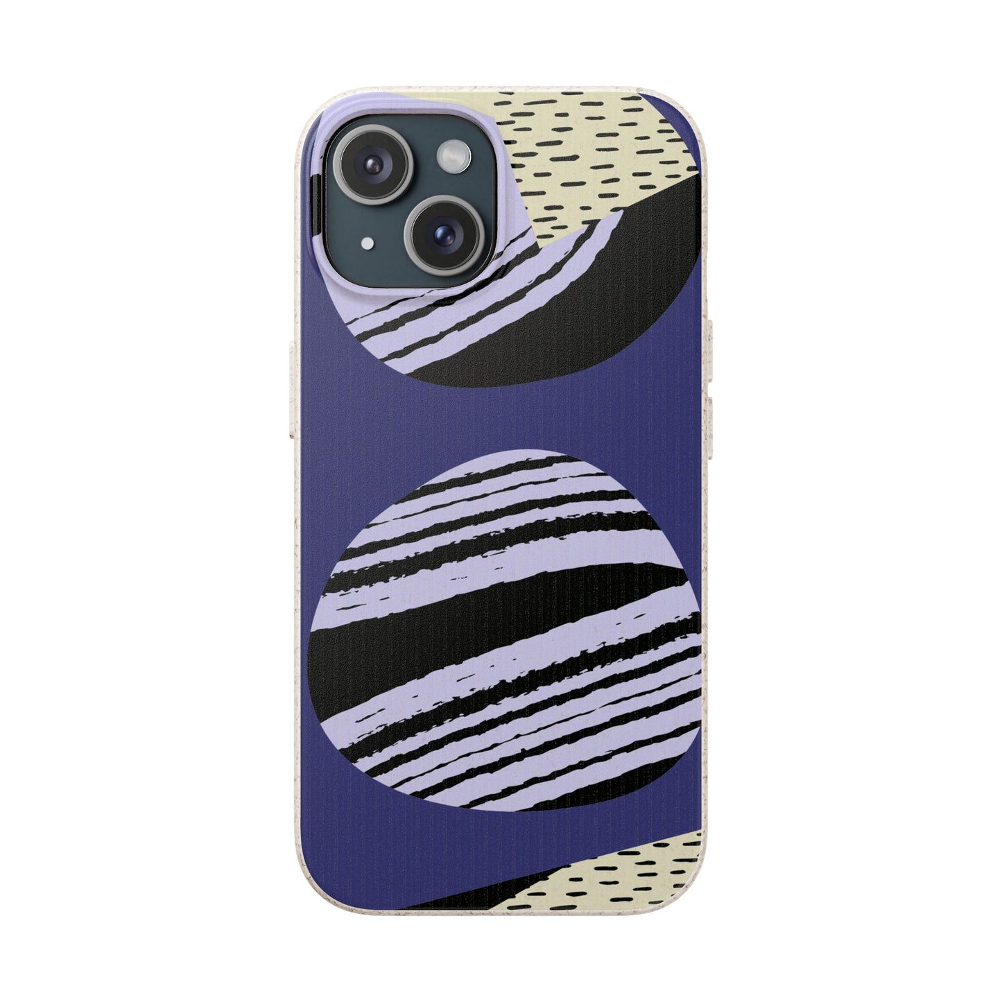 Biodegradable Phone Case — Abstract Striped Circles Eco Cover