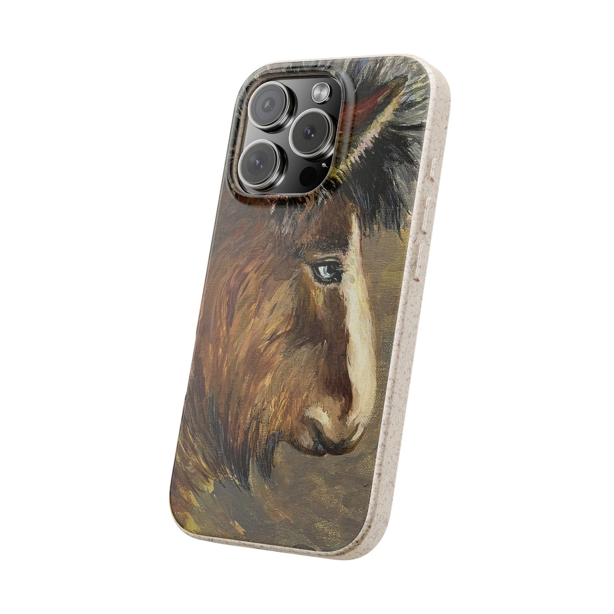 Biodegradable Phone Case — Rustic Horse Portrait by Carrie Barcomb Eco-Friendly iPhone Cover