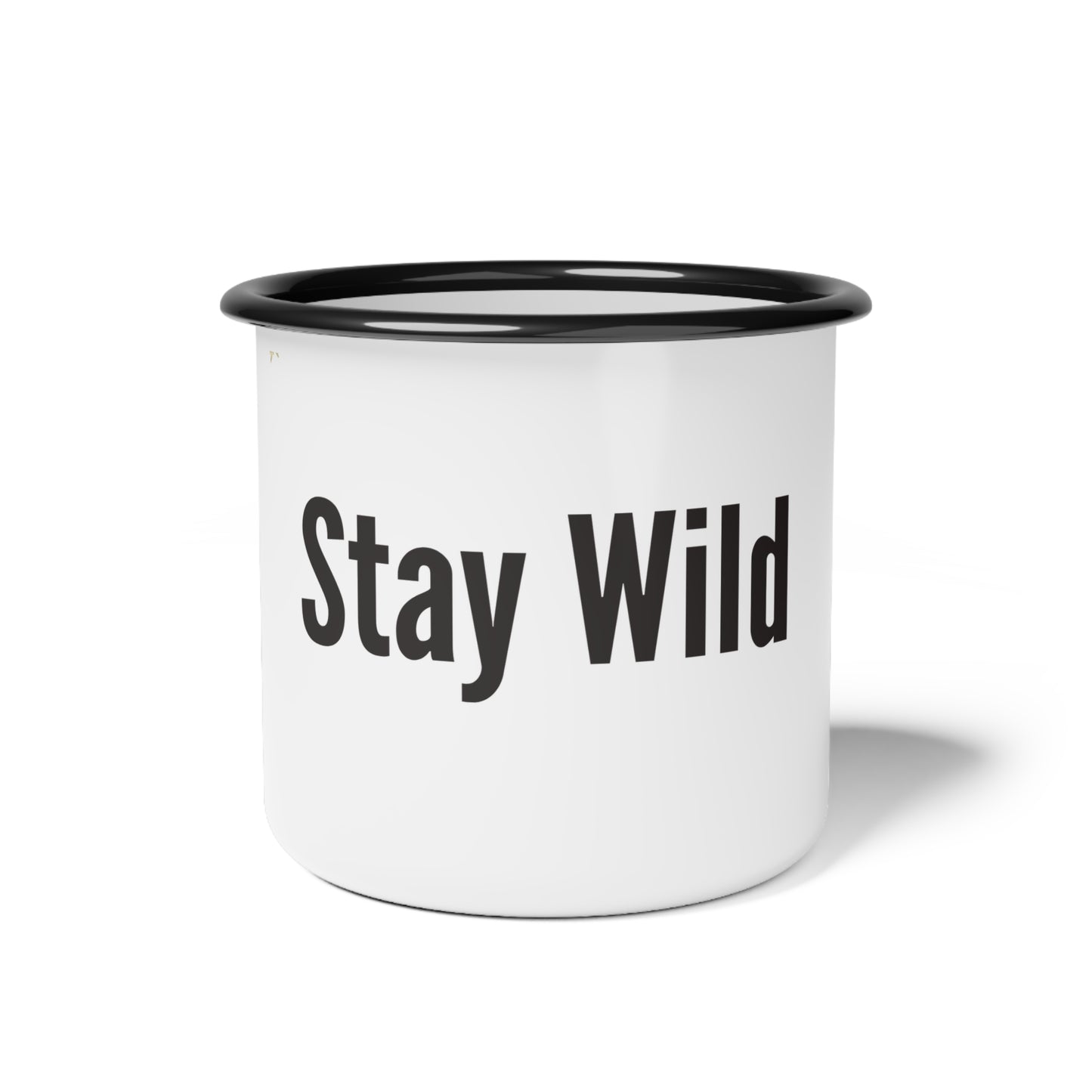 Stay Wild Enamel Camp Cup — Rustic Outdoor Coffee Mug for Camping & Adventure
