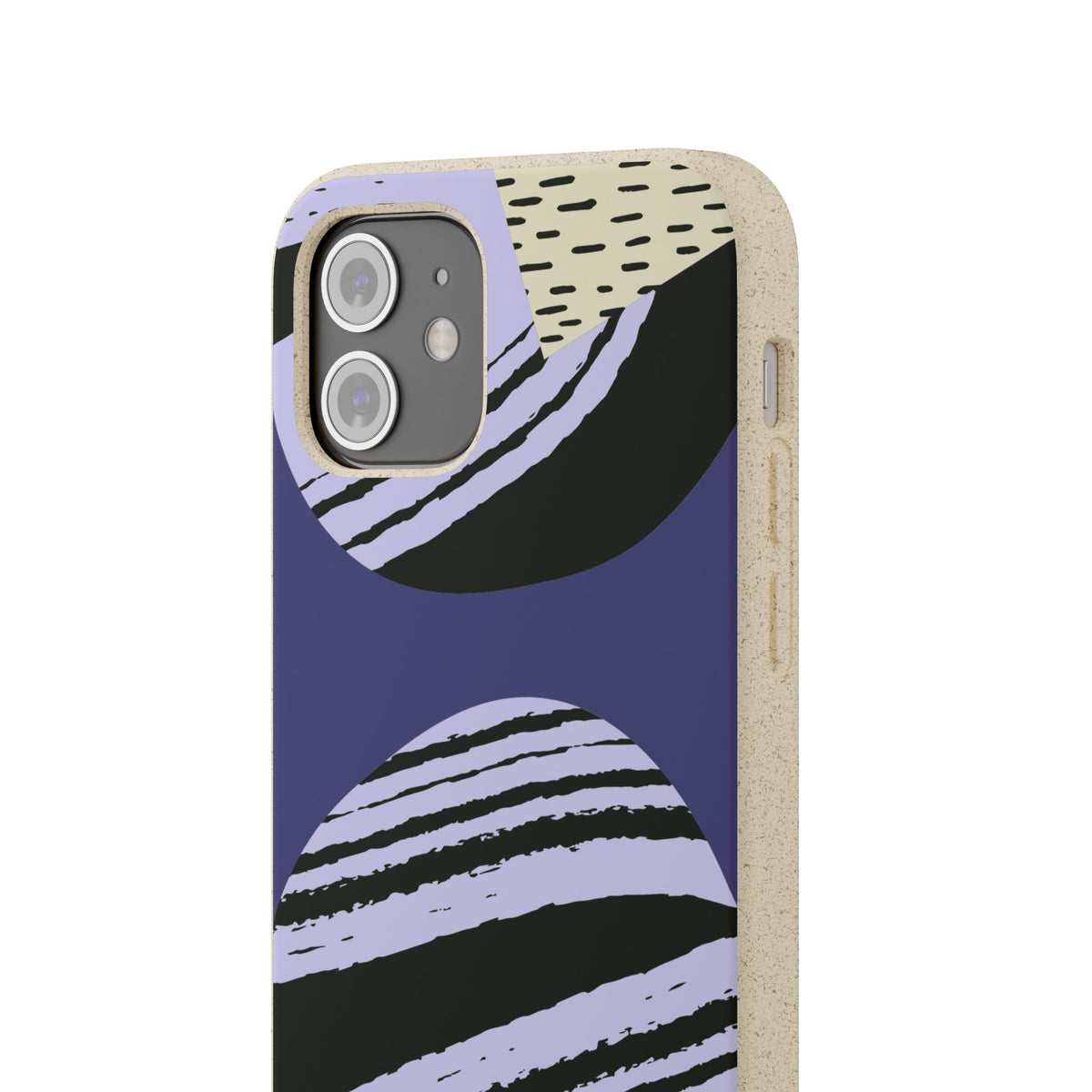 Biodegradable Phone Case — Abstract Striped Circles Eco Cover