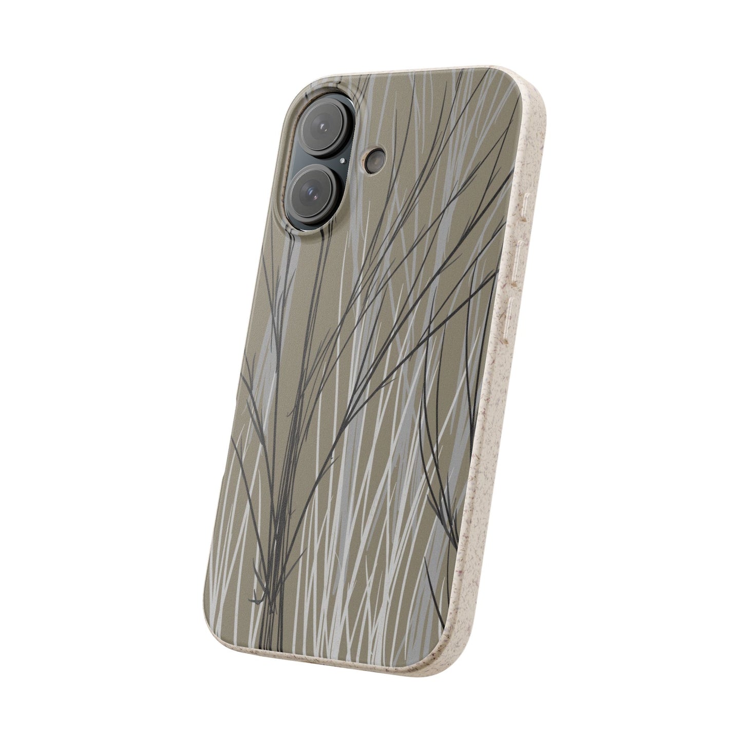 Biodegradable Phone Case — Neutral Botanical Grass Design