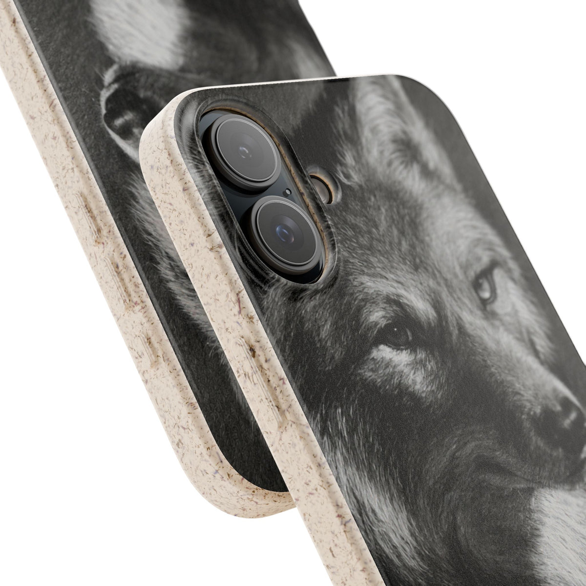 Wolf Portrait Biodegradable Phone Case — Eco-Friendly iPhone Cover