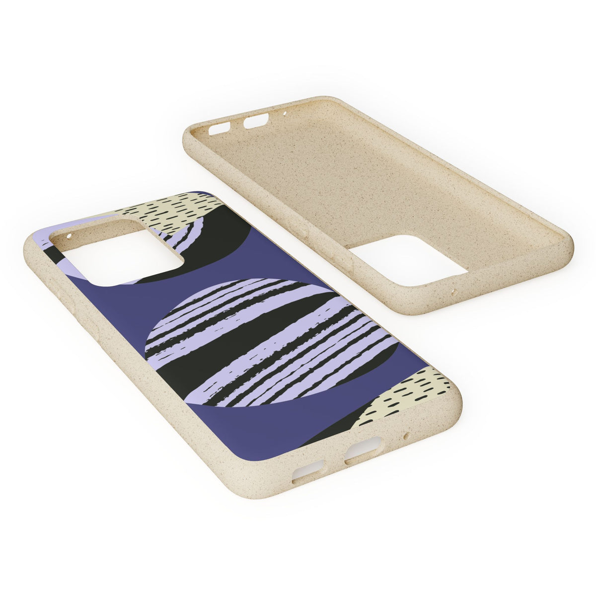 Biodegradable Phone Case — Abstract Striped Circles Eco Cover