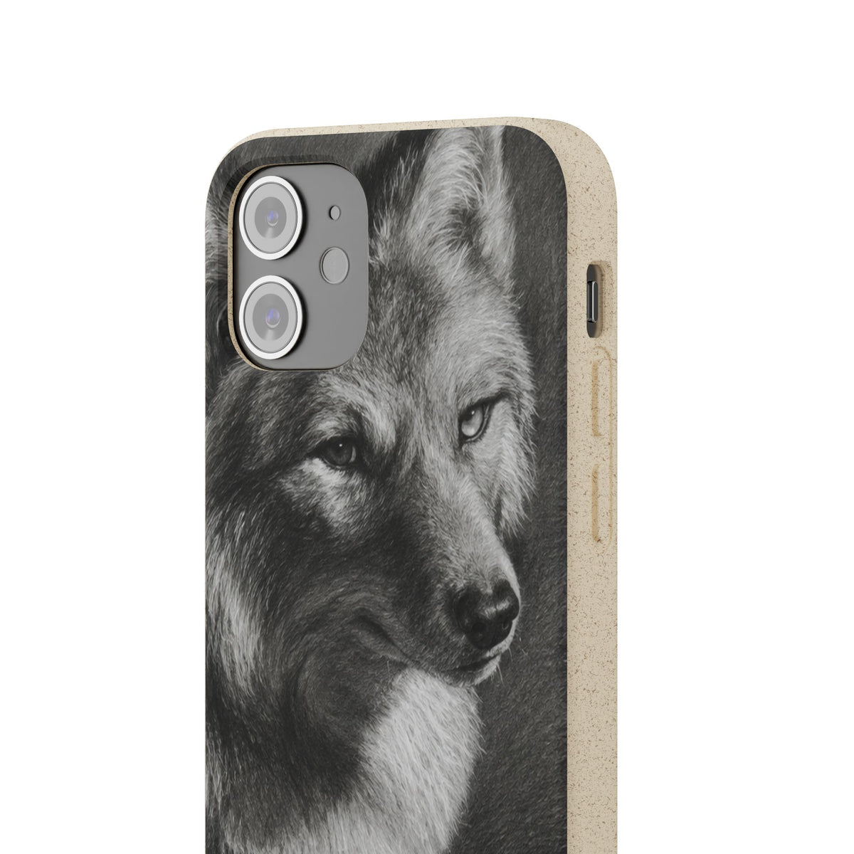 Wolf Portrait Biodegradable Phone Case — Eco-Friendly iPhone Cover
