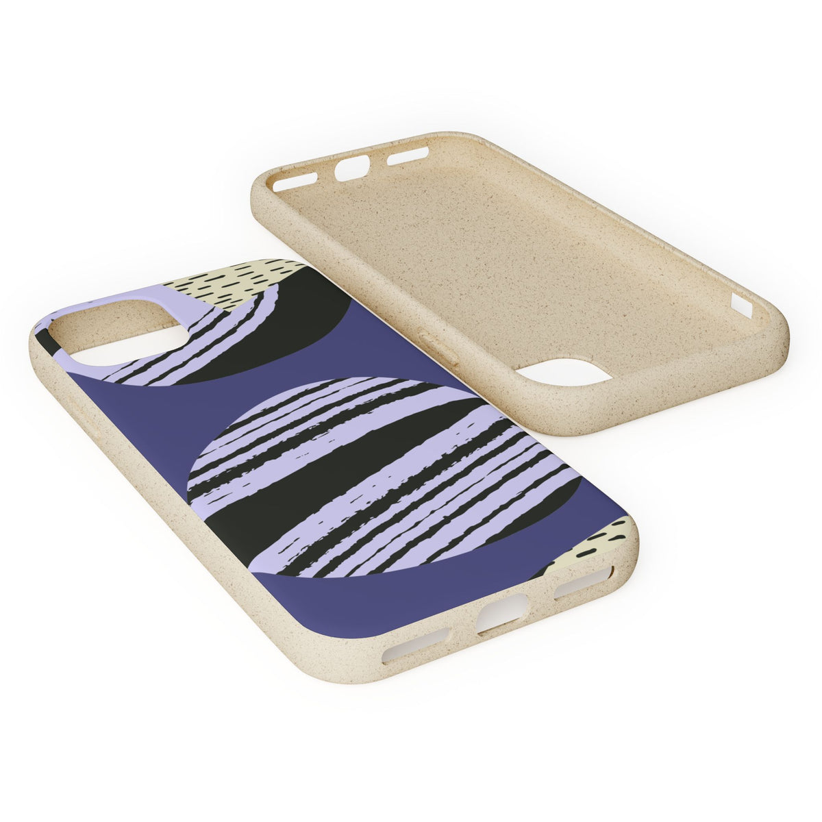 Biodegradable Phone Case — Abstract Striped Circles Eco Cover