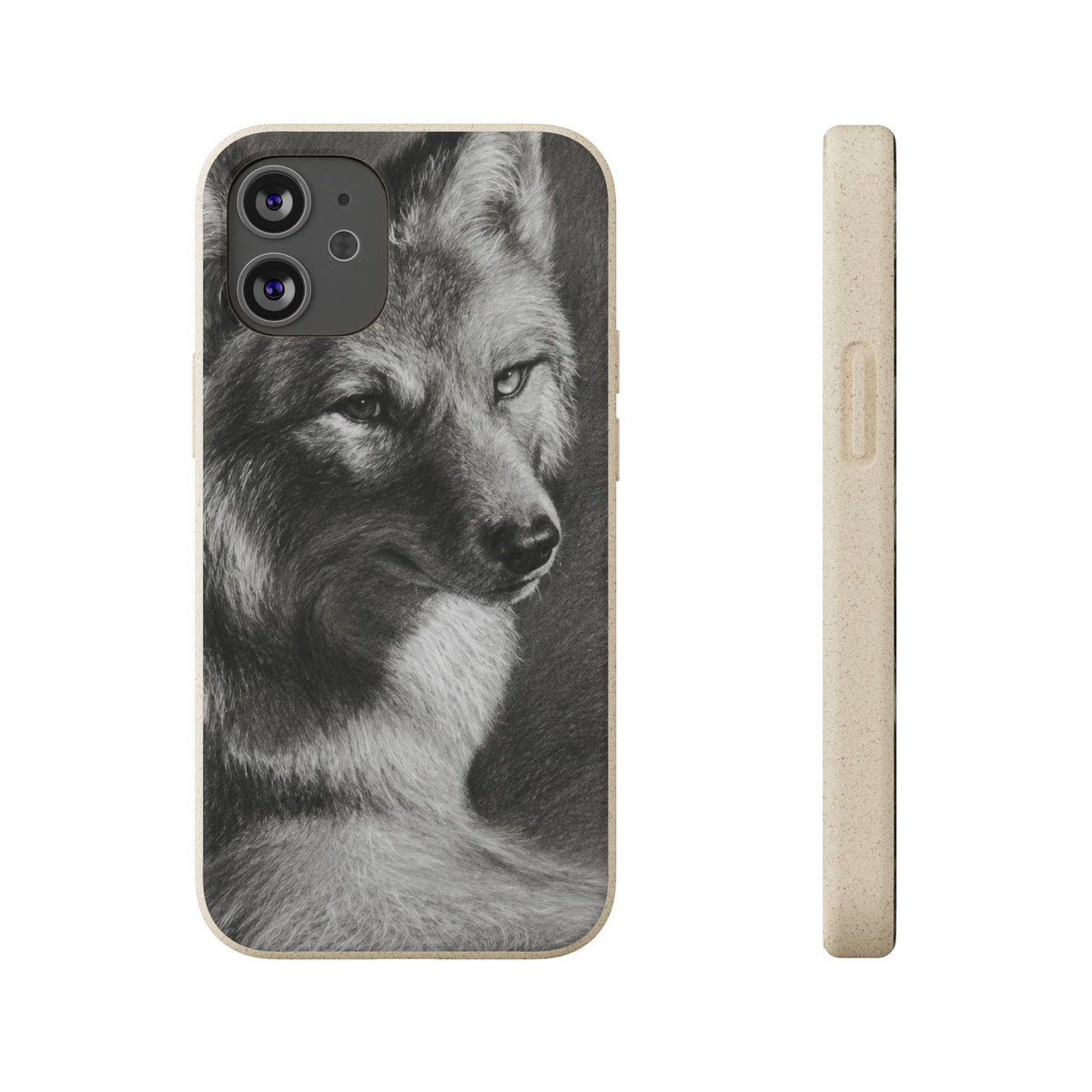 Wolf Portrait Biodegradable Phone Case — Eco-Friendly iPhone Cover