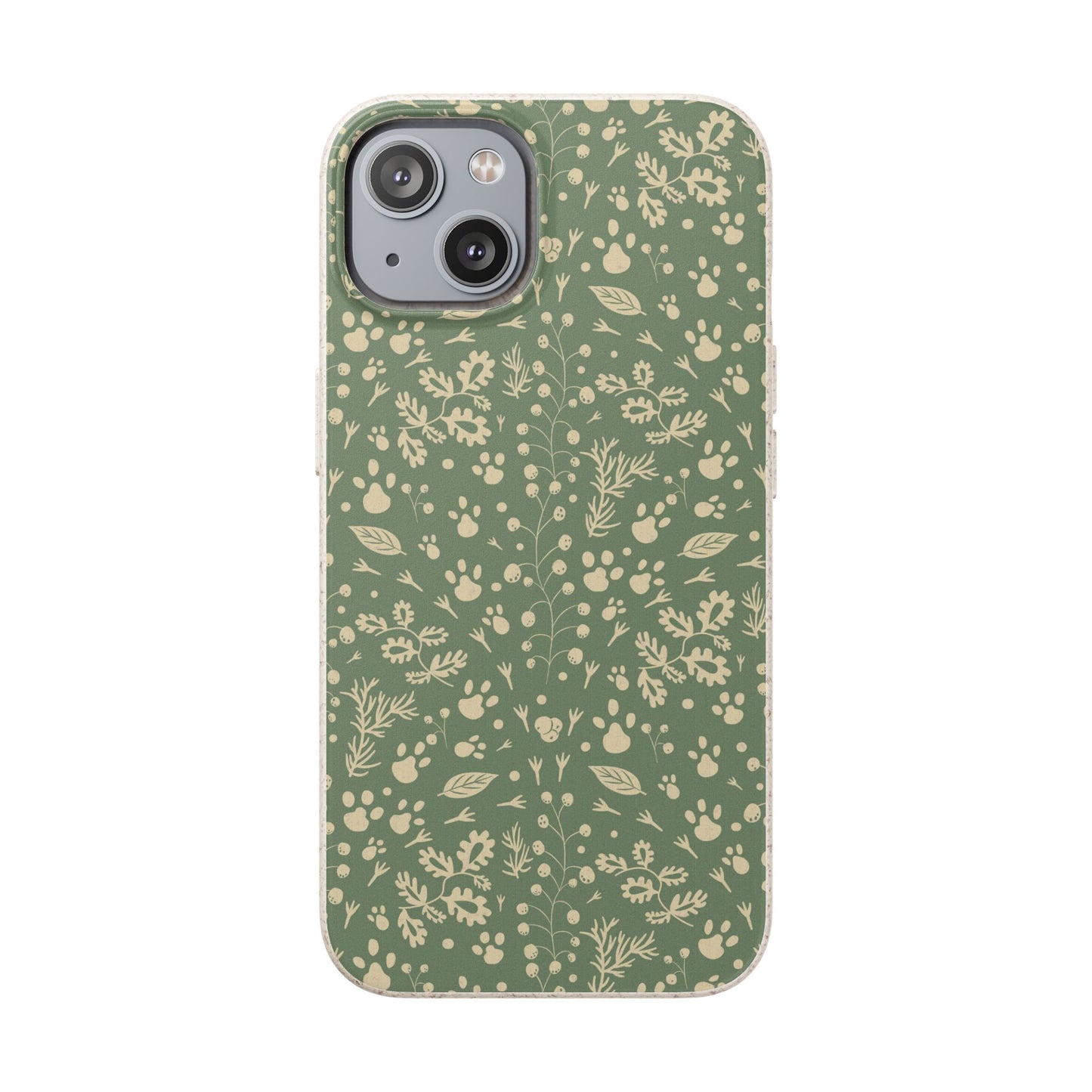 Biodegradable Floral Phone Case — Eco-Friendly Pleasant Green Wildflower Protection
