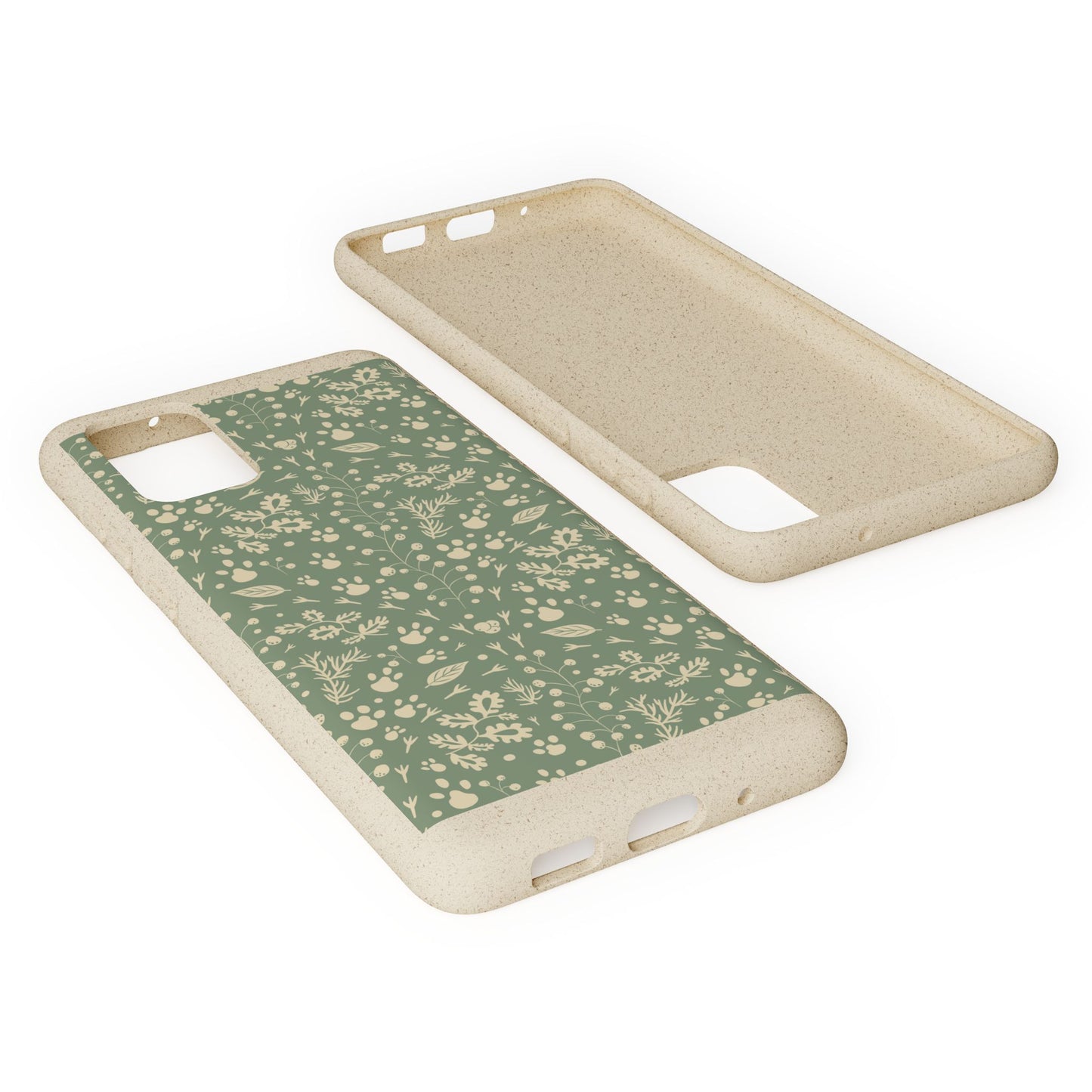 Biodegradable Floral Phone Case — Eco-Friendly Pleasant Green Wildflower Protection