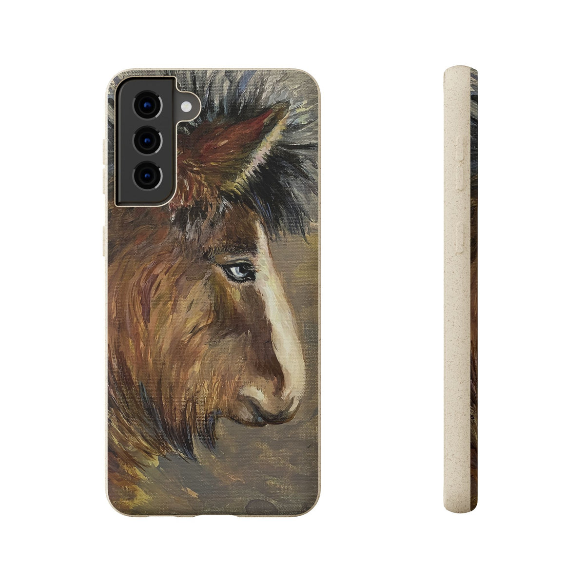 Biodegradable Phone Case — Rustic Horse Portrait by Carrie Barcomb Eco-Friendly iPhone Cover