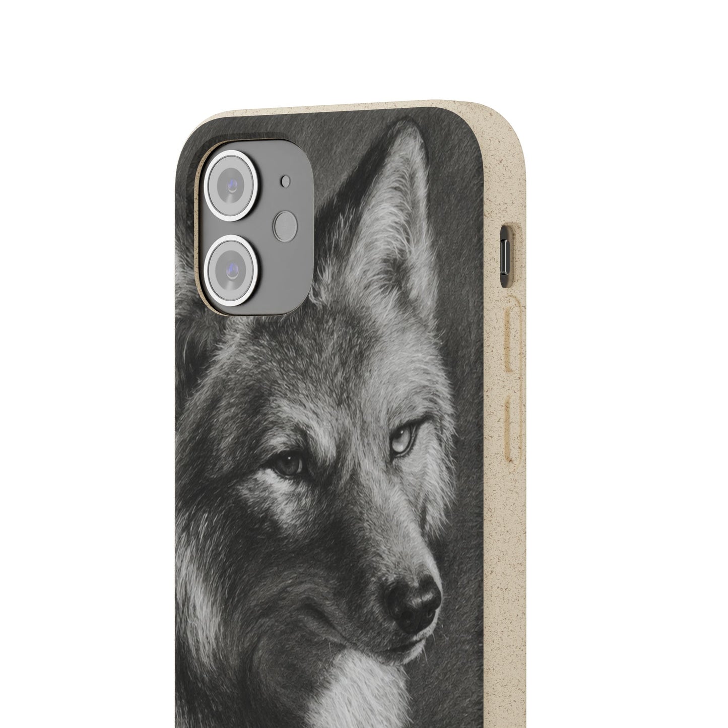 Wolf Portrait Biodegradable Phone Case — Eco-Friendly iPhone Cover