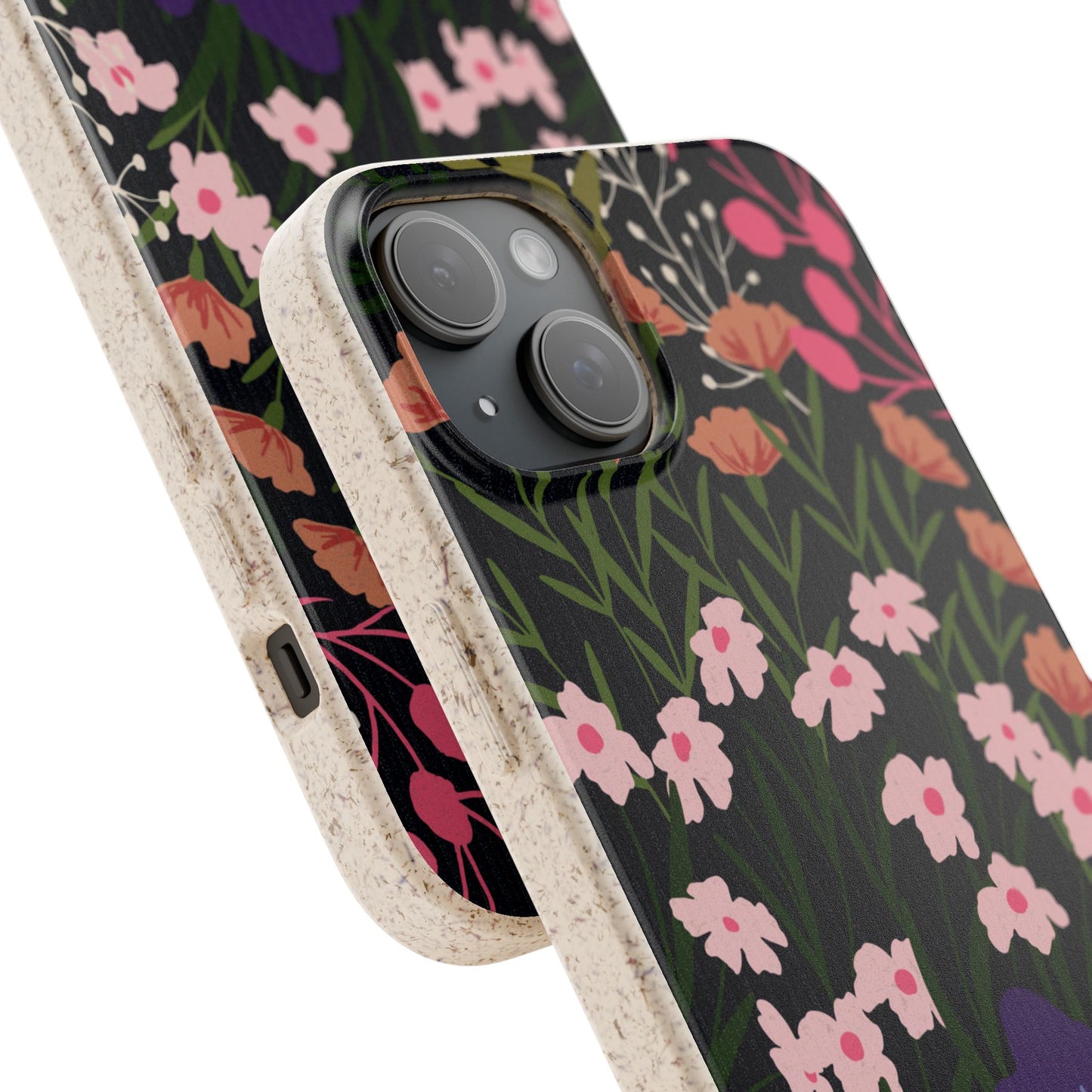 Floral Biodegradable Phone Case — Purple Wildflower Eco Phone Cover
