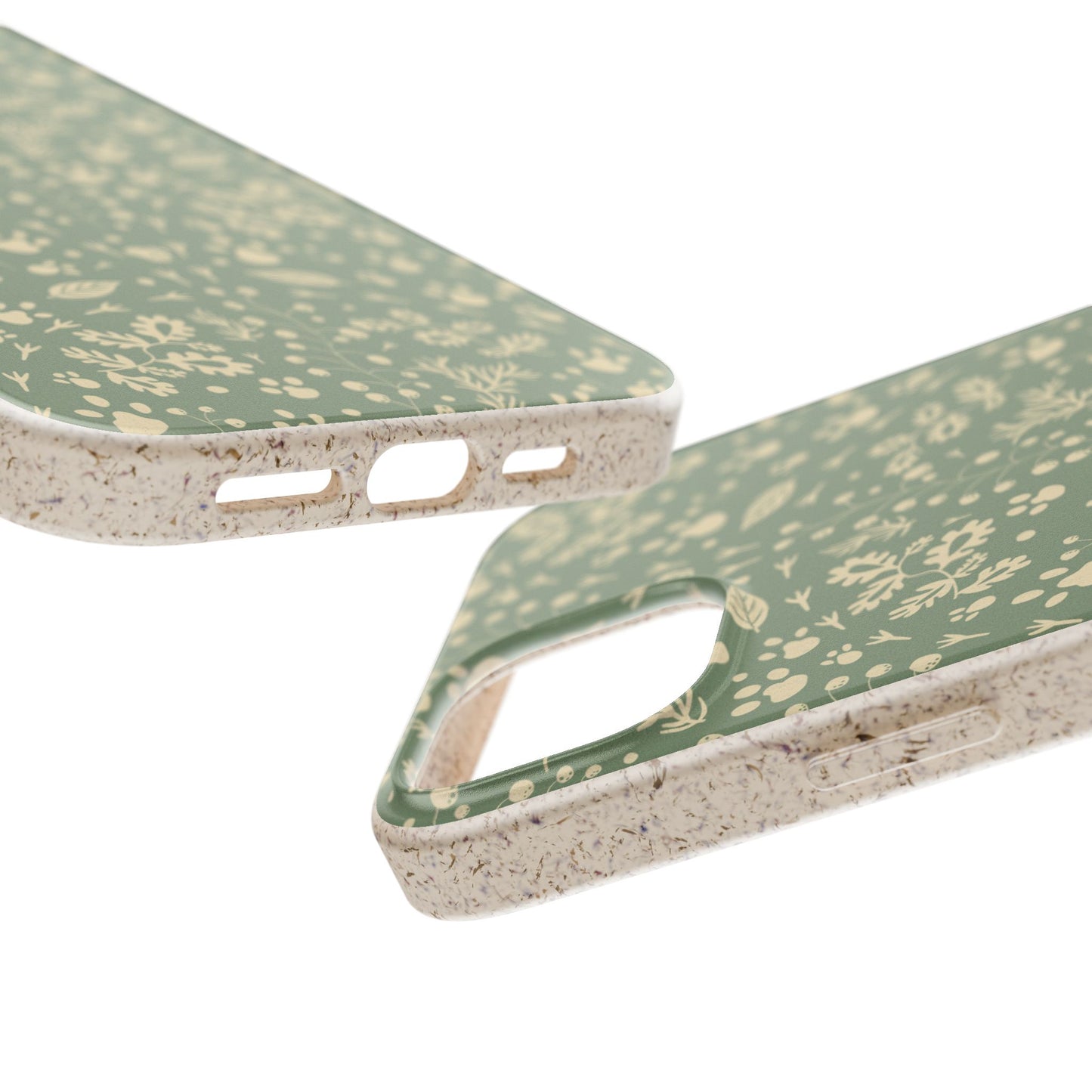 Biodegradable Floral Phone Case — Eco-Friendly Pleasant Green Wildflower Protection