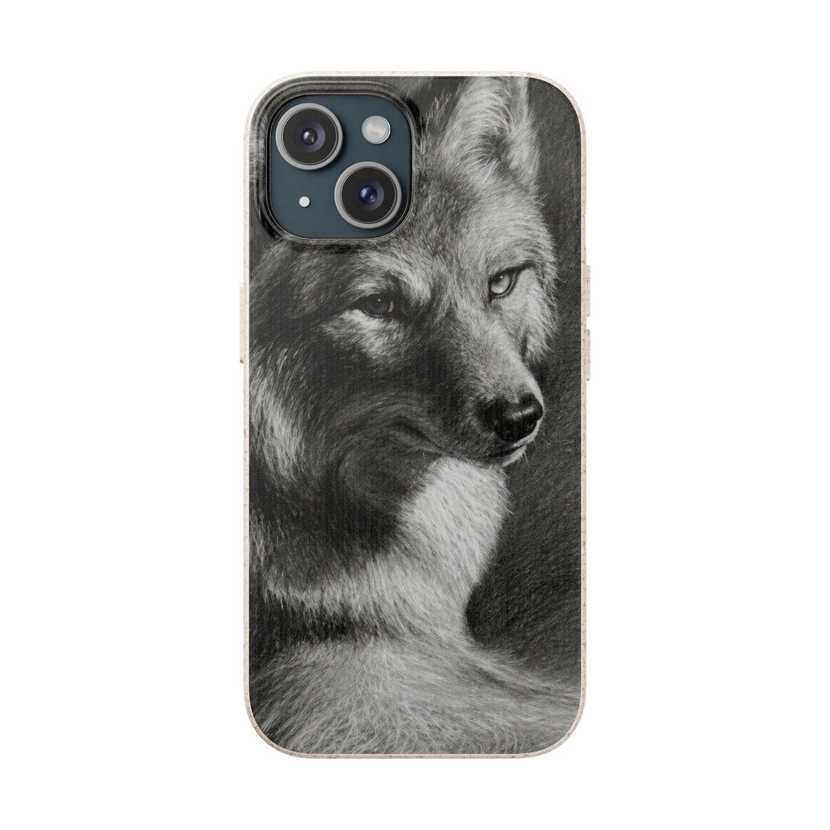 Wolf Portrait Biodegradable Phone Case — Eco-Friendly iPhone Cover
