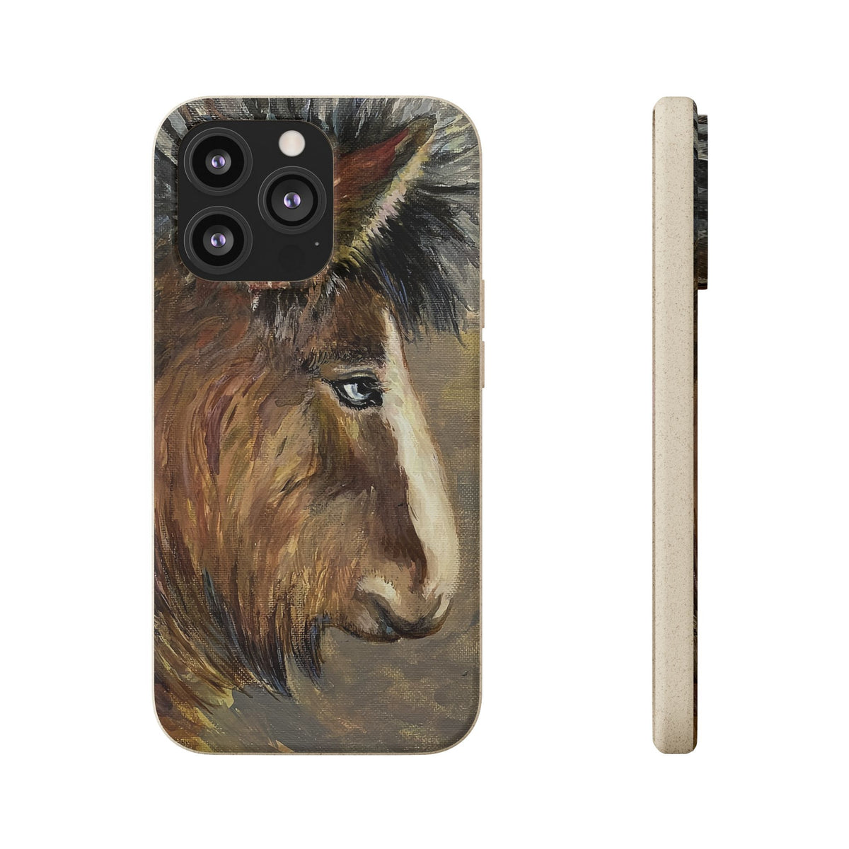 Biodegradable Phone Case — Rustic Horse Portrait by Carrie Barcomb Eco-Friendly iPhone Cover