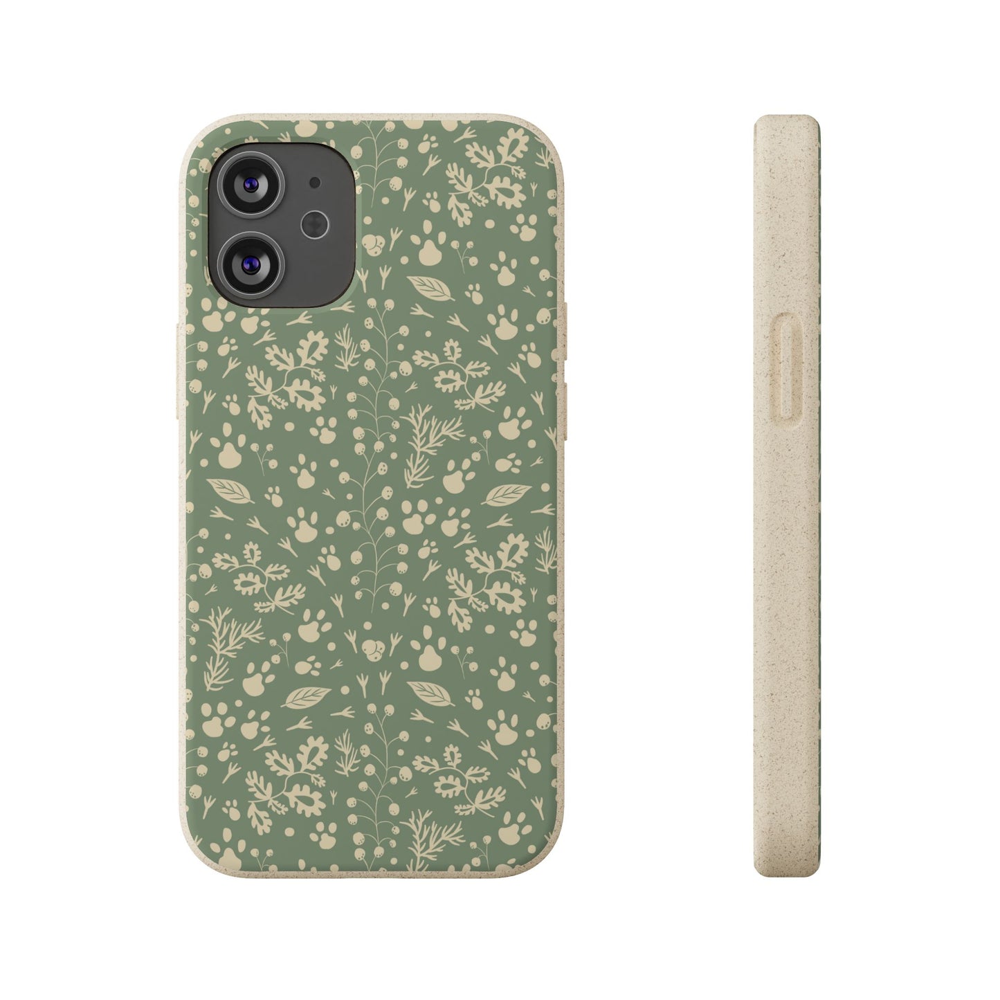 Biodegradable Floral Phone Case — Eco-Friendly Pleasant Green Wildflower Protection
