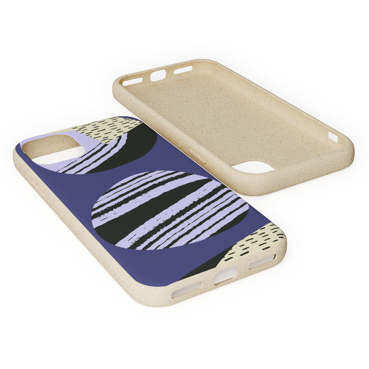 Biodegradable Phone Case — Abstract Striped Circles Eco Cover