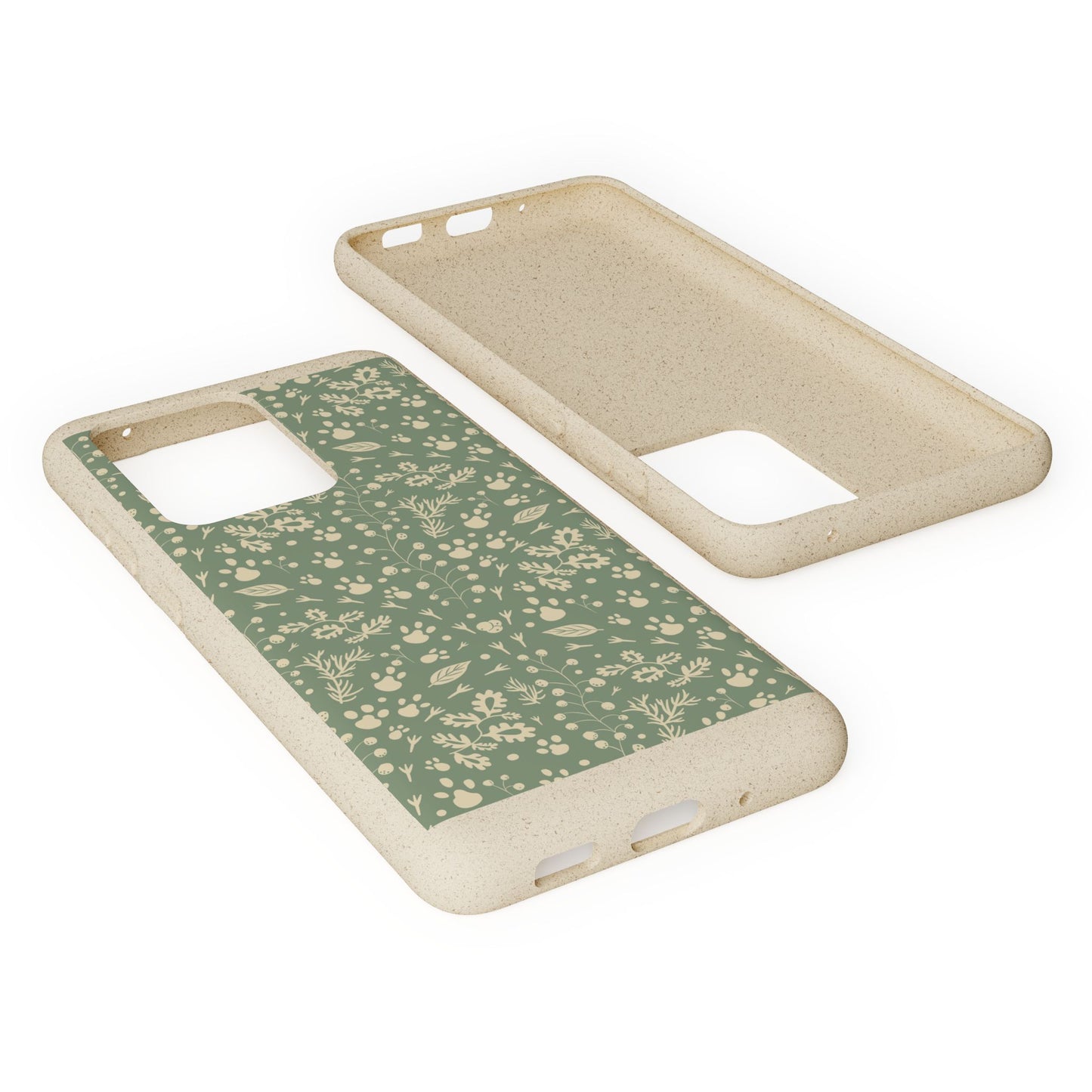 Biodegradable Floral Phone Case — Eco-Friendly Pleasant Green Wildflower Protection