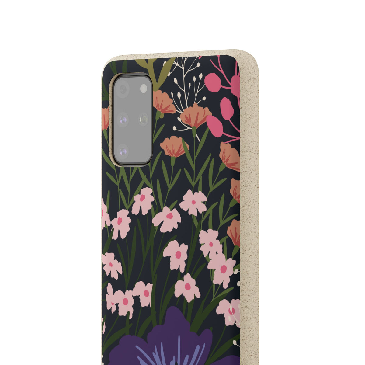 Floral Biodegradable Phone Case — Purple Wildflower Eco Phone Cover