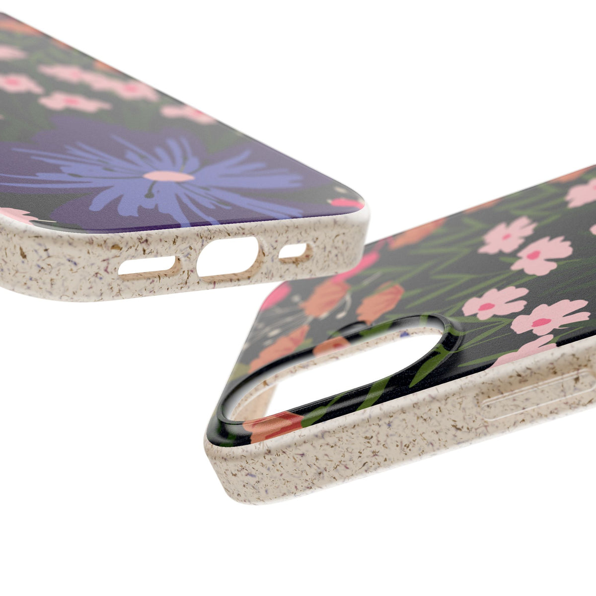 Floral Biodegradable Phone Case — Purple Wildflower Eco Phone Cover