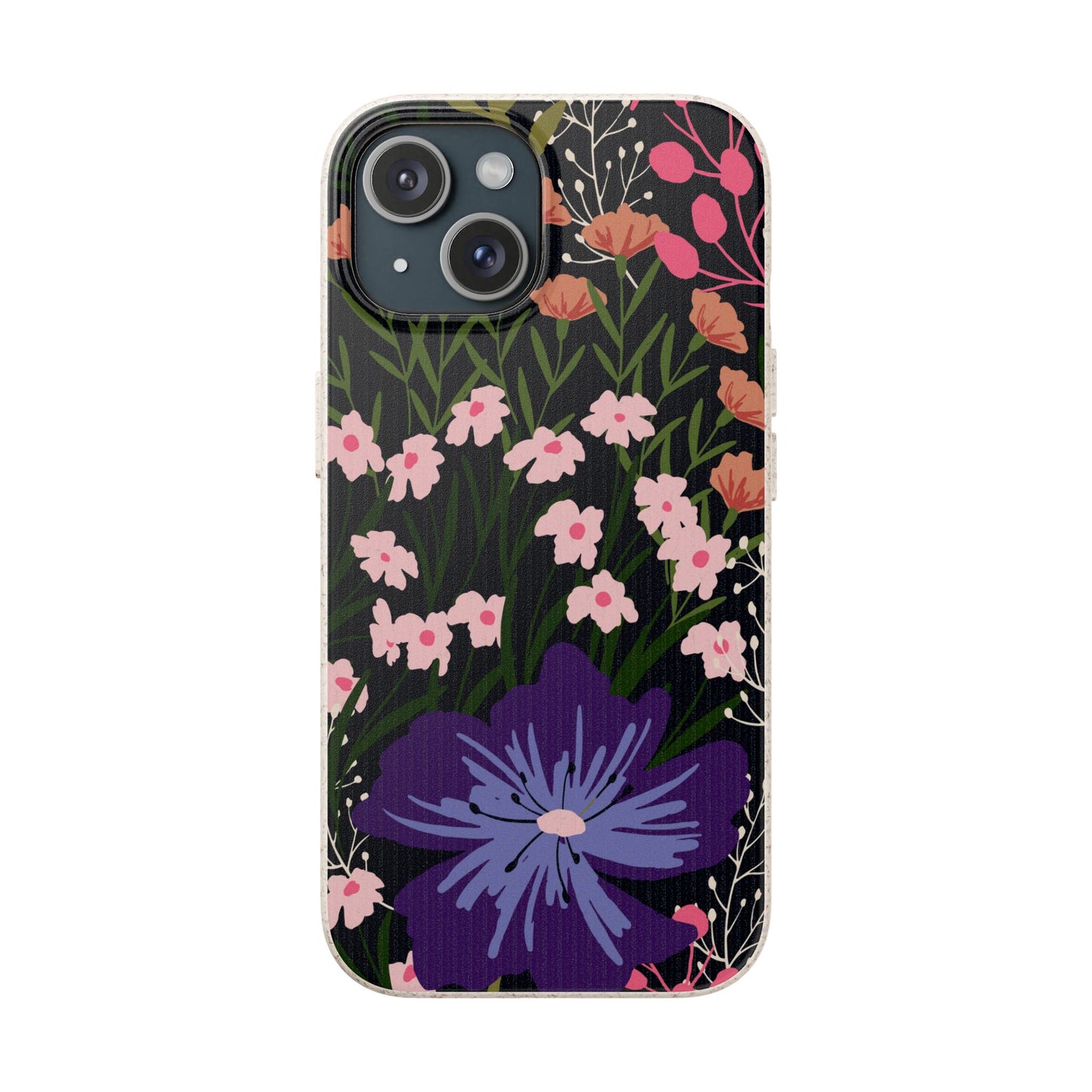 Floral Biodegradable Phone Case — Purple Wildflower Eco Phone Cover