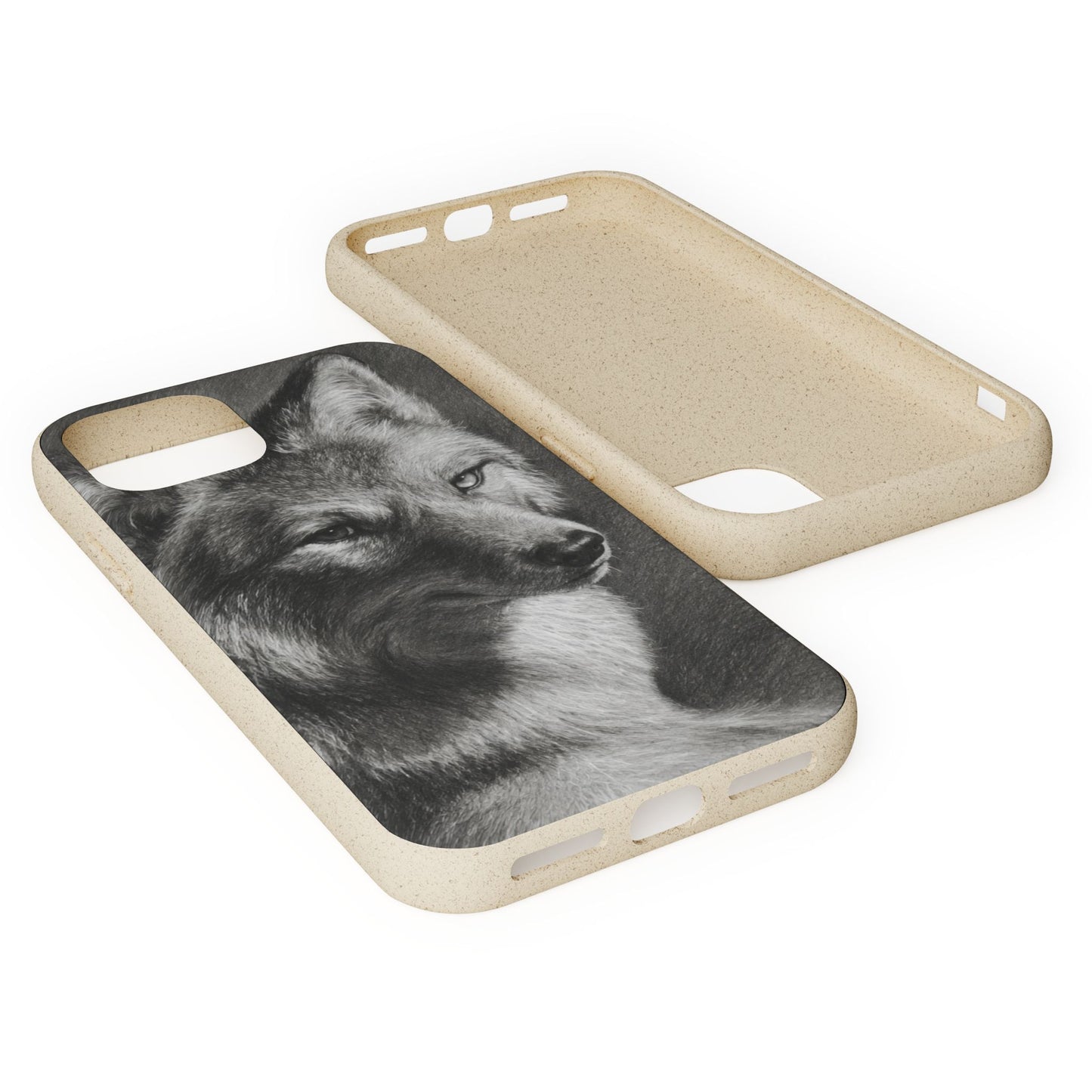 Wolf Portrait Biodegradable Phone Case — Eco-Friendly iPhone Cover