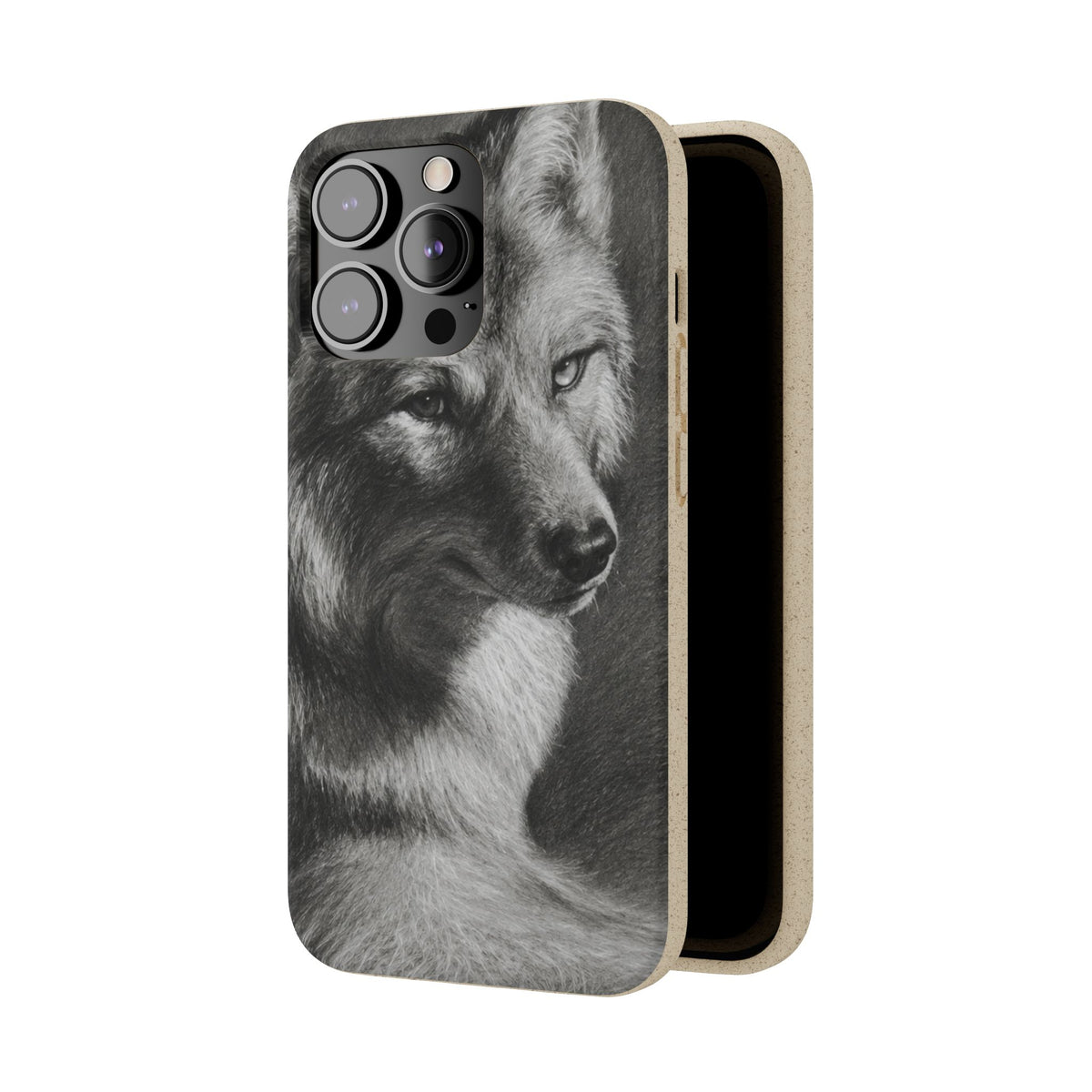 Wolf Portrait Biodegradable Phone Case — Eco-Friendly iPhone Cover