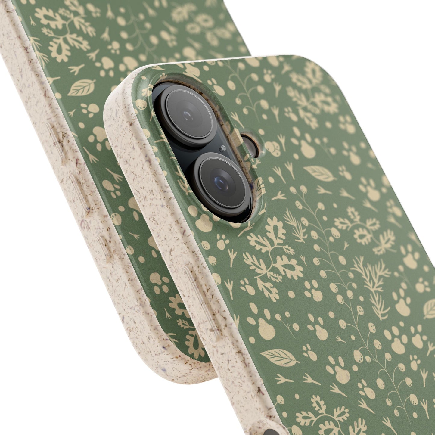 Biodegradable Floral Phone Case — Eco-Friendly Pleasant Green Wildflower Protection