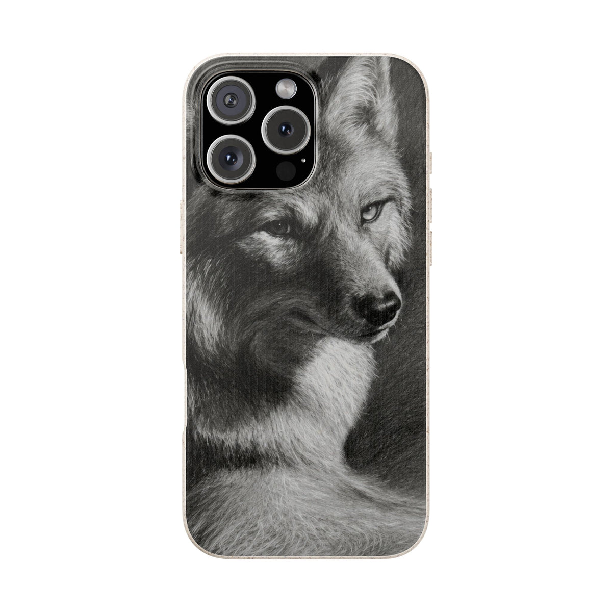 Wolf Portrait Biodegradable Phone Case — Eco-Friendly iPhone Cover