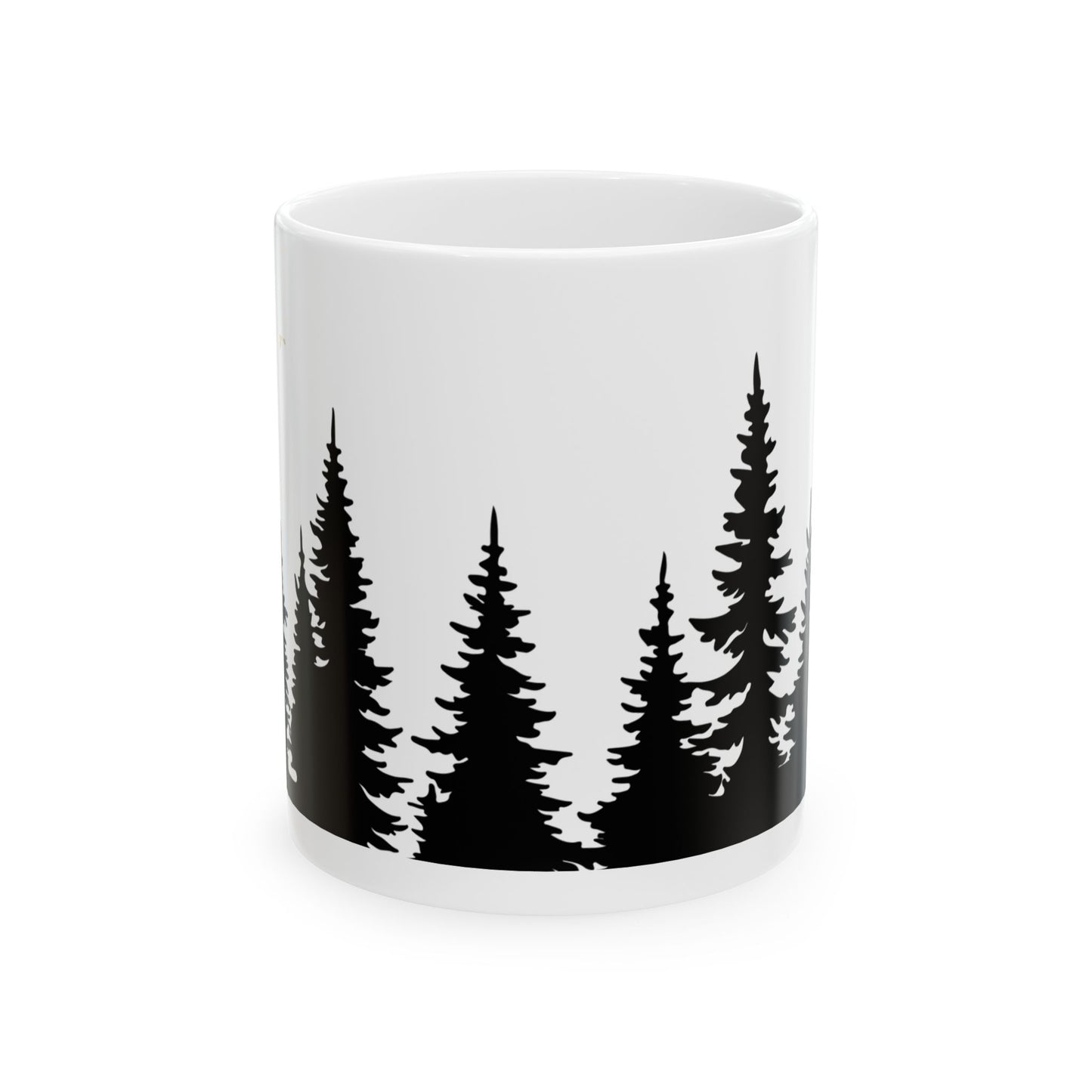Ceramic Mug - Evergreen Forest Silhouette Coffee Cup (11oz, 15oz)