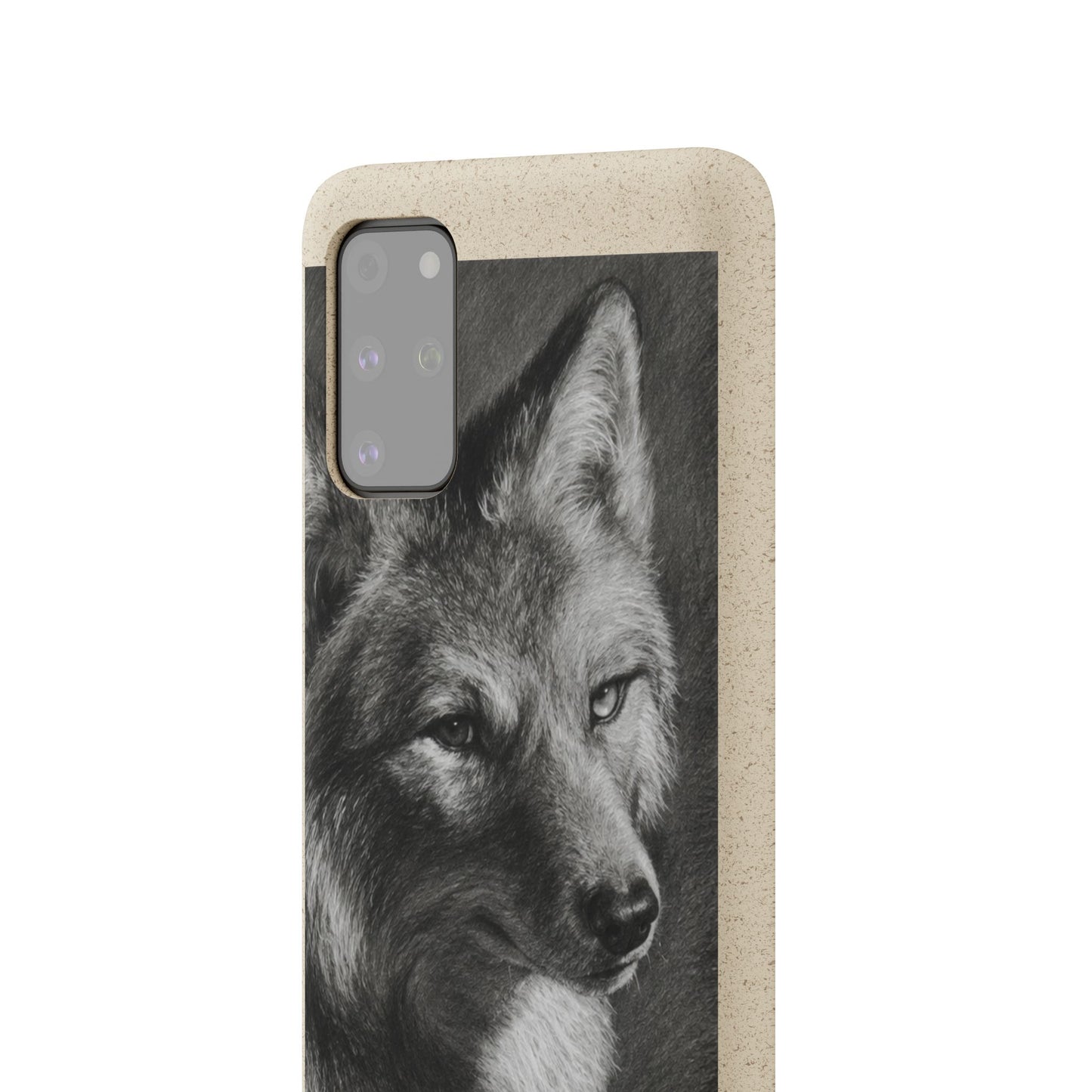 Wolf Portrait Biodegradable Phone Case — Eco-Friendly iPhone Cover