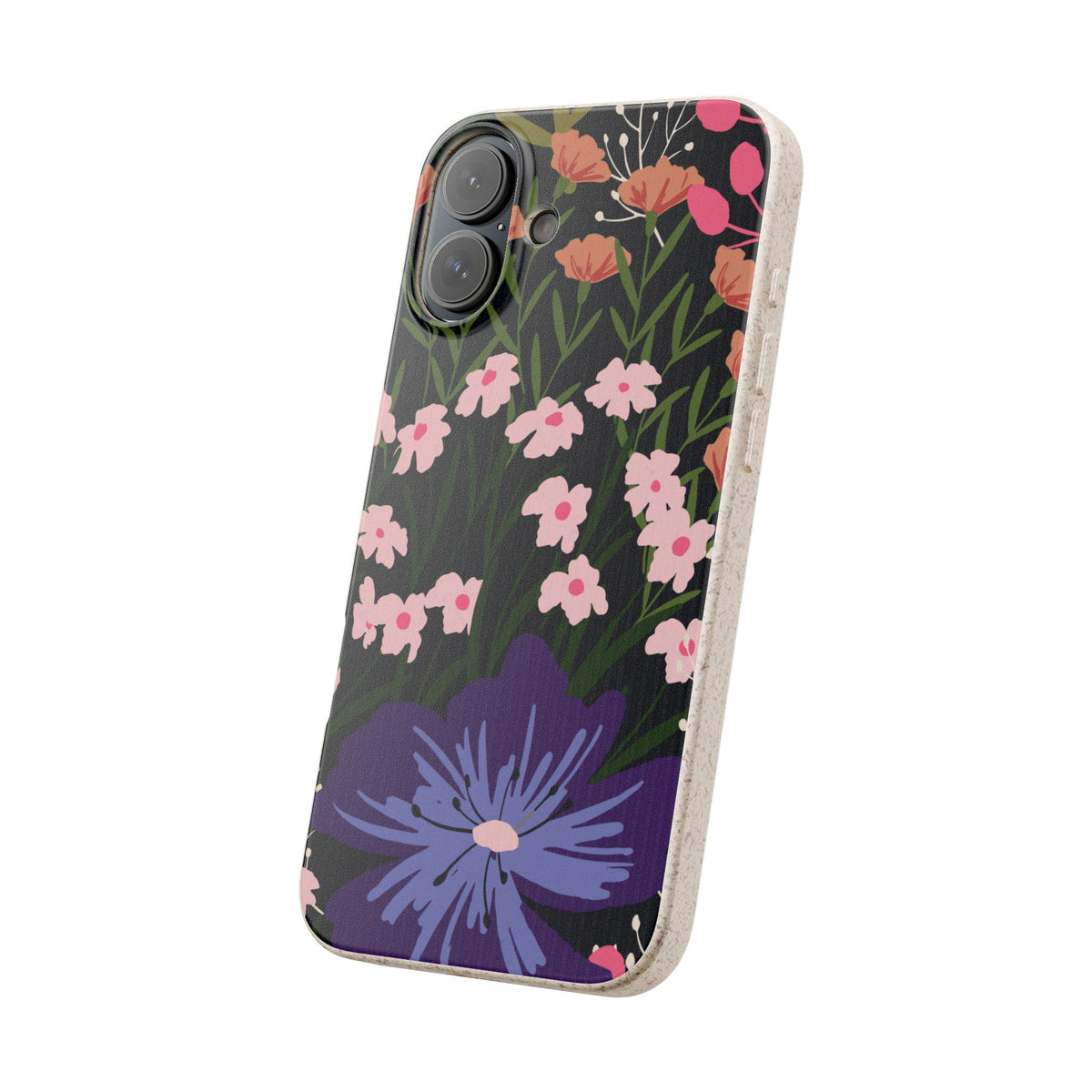 Floral Biodegradable Phone Case — Purple Wildflower Eco Phone Cover
