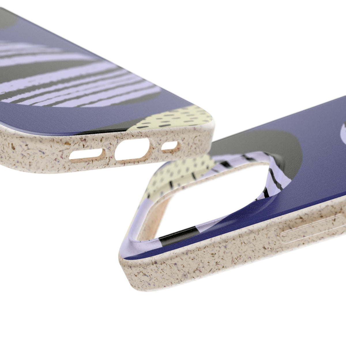 Biodegradable Phone Case — Abstract Striped Circles Eco Cover